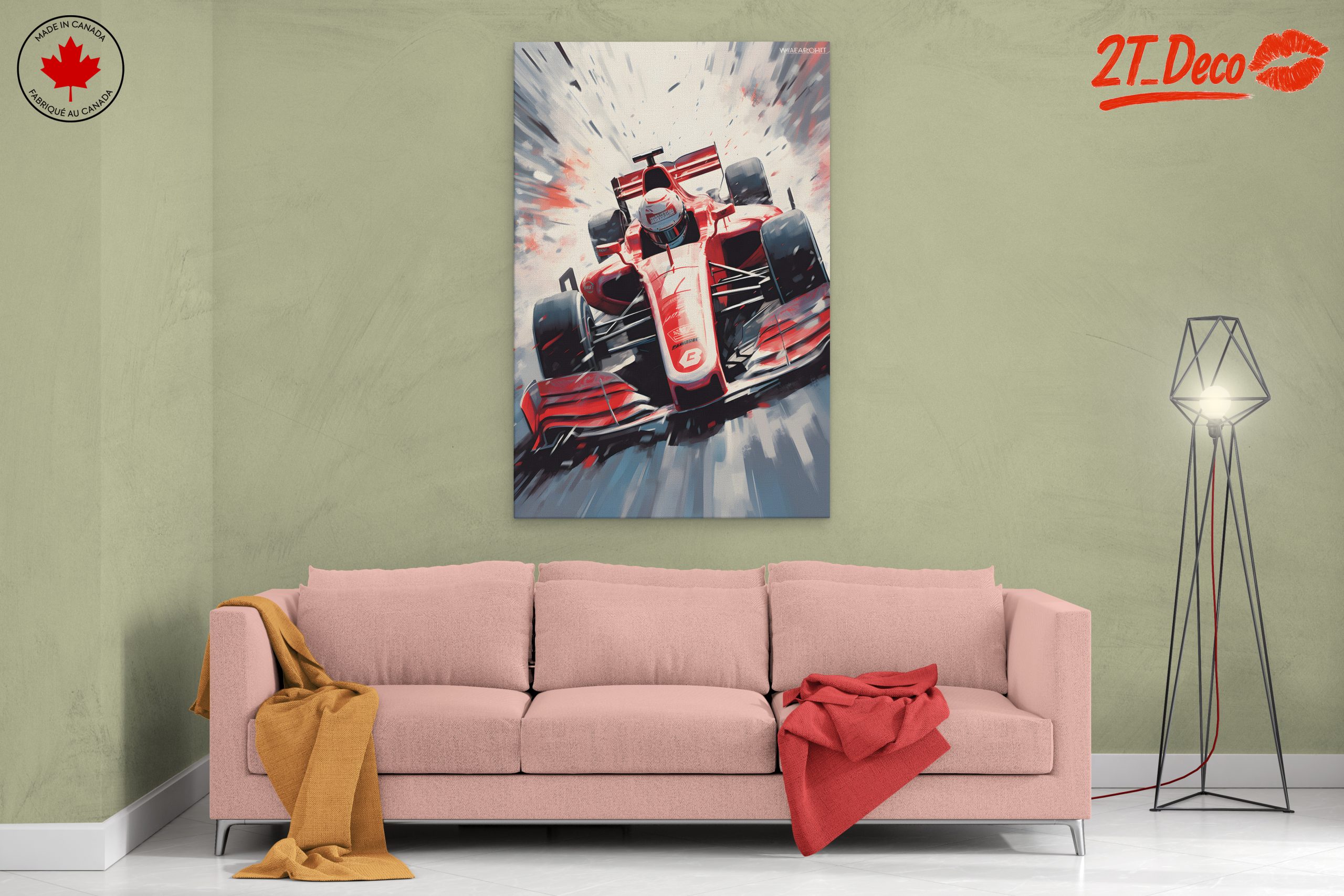 Dynamic Racing Car Artwork - Image 2