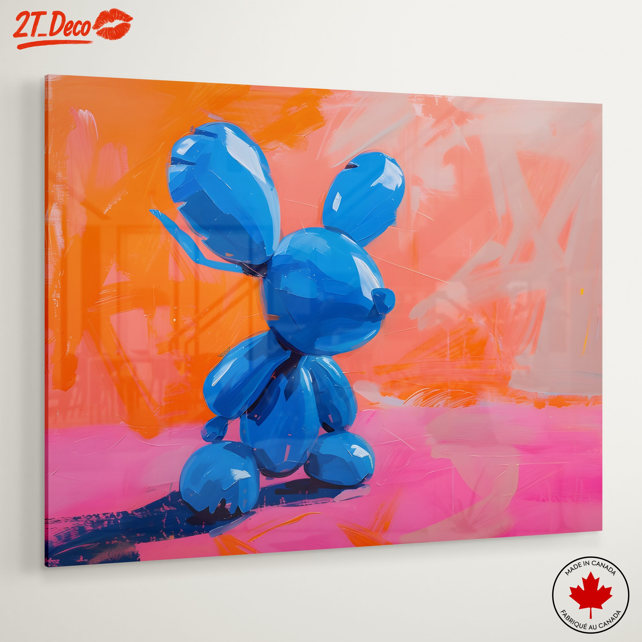 Whimsical Blue Bunny Figurine Art - Image 6