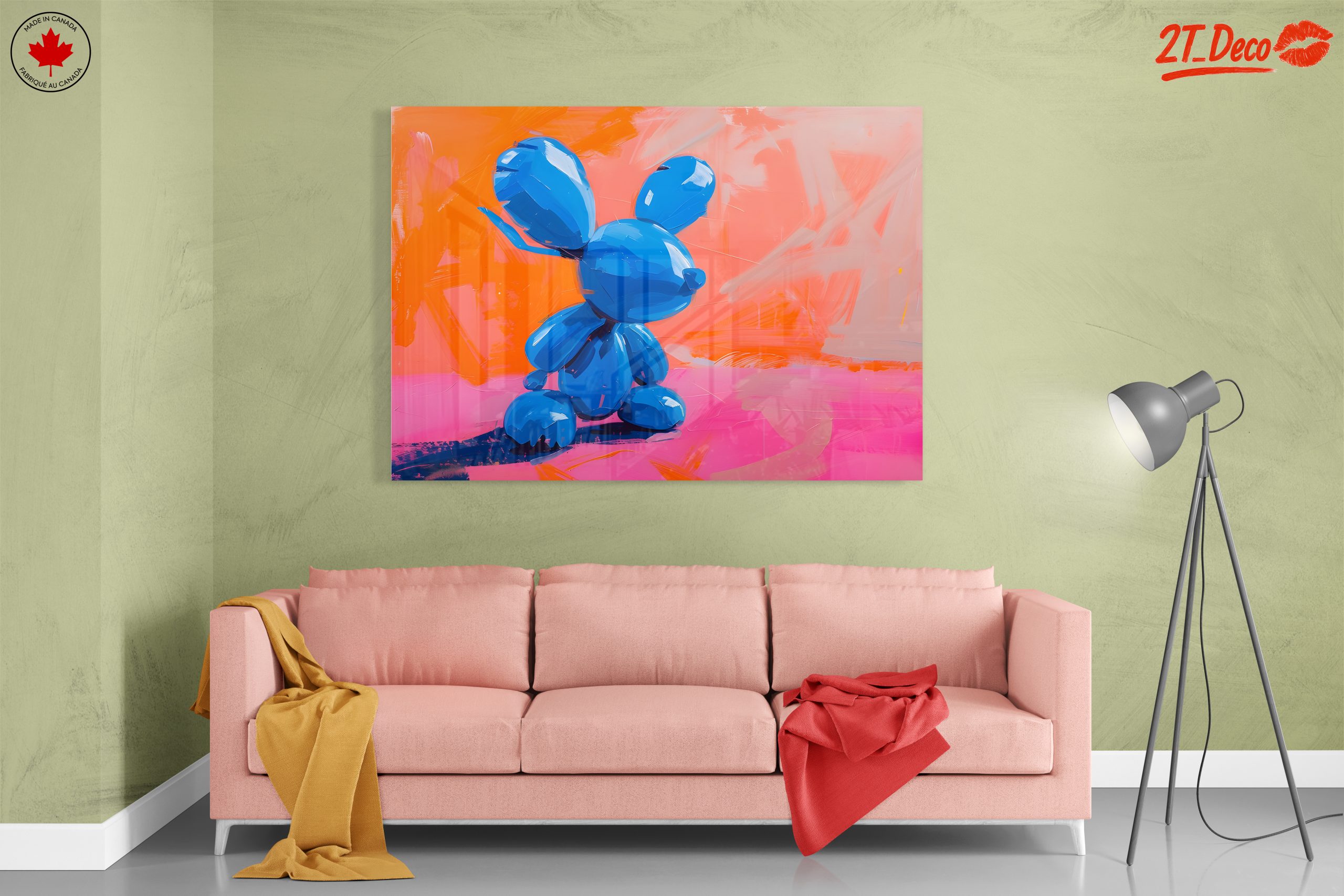 Whimsical Blue Bunny Figurine Art - Image 7