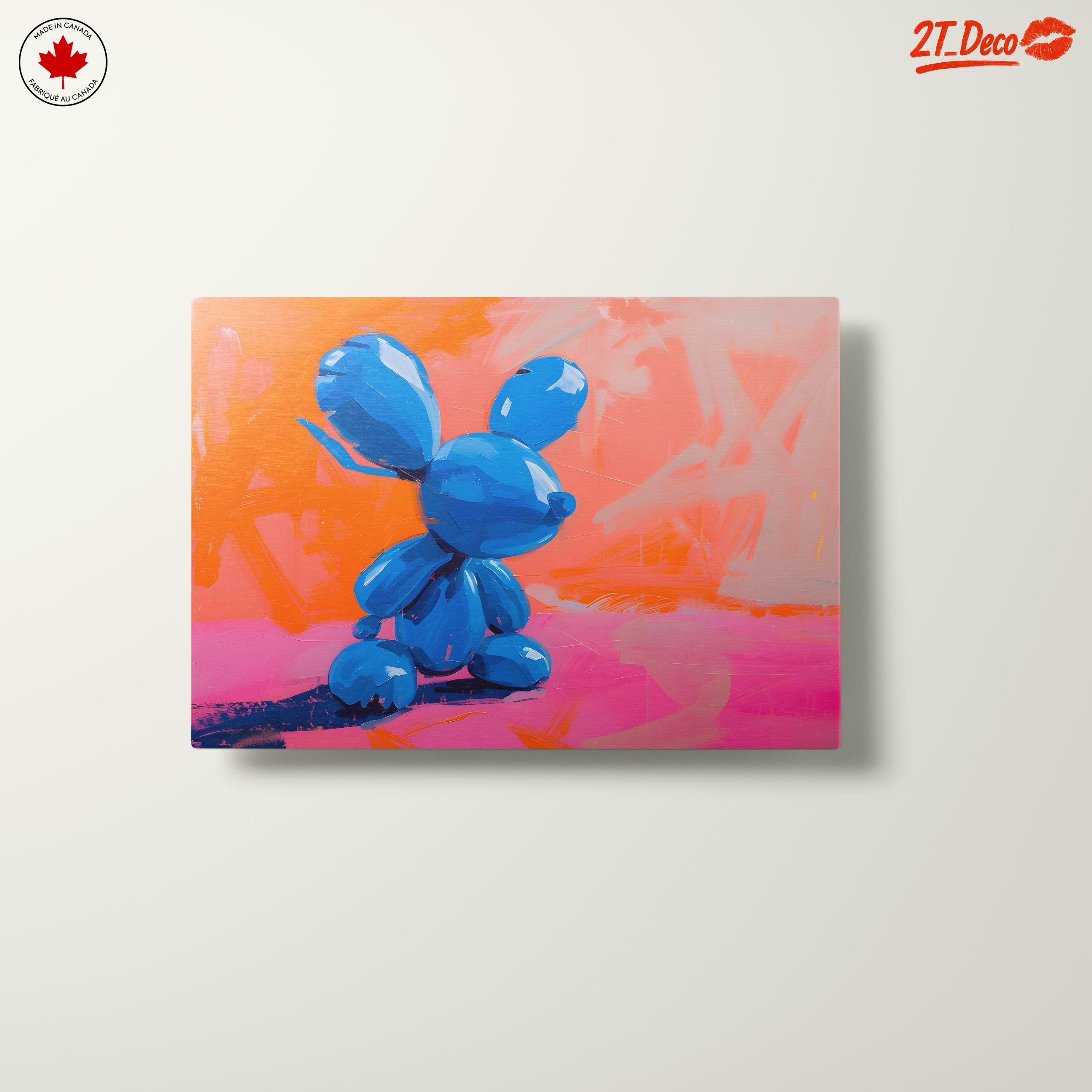 Whimsical Blue Bunny Figurine Art - Image 10