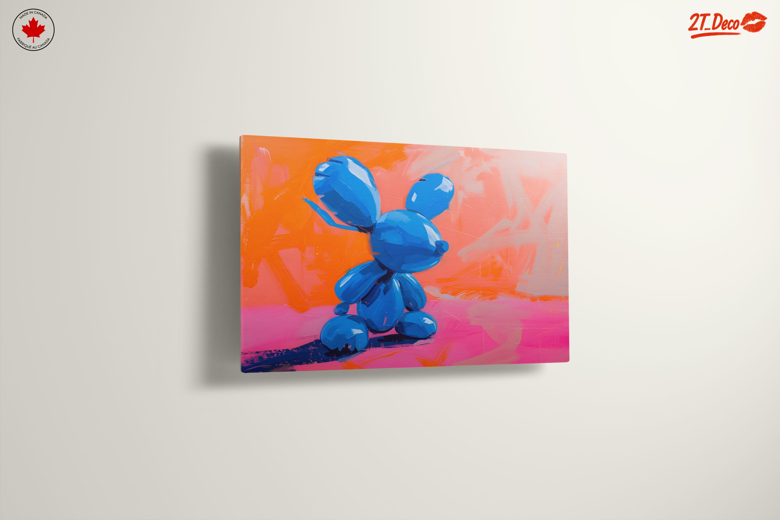 Whimsical Blue Bunny Figurine Art - Image 13