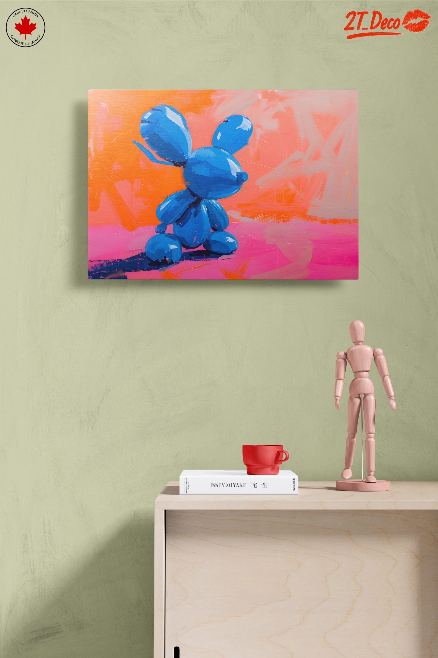 Whimsical Blue Bunny Figurine Art - Image 14