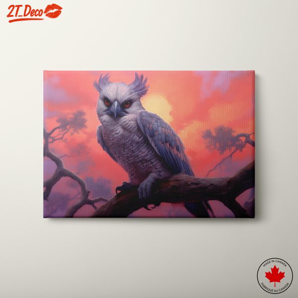 Majestic Fantasy Owl Against Sunset
