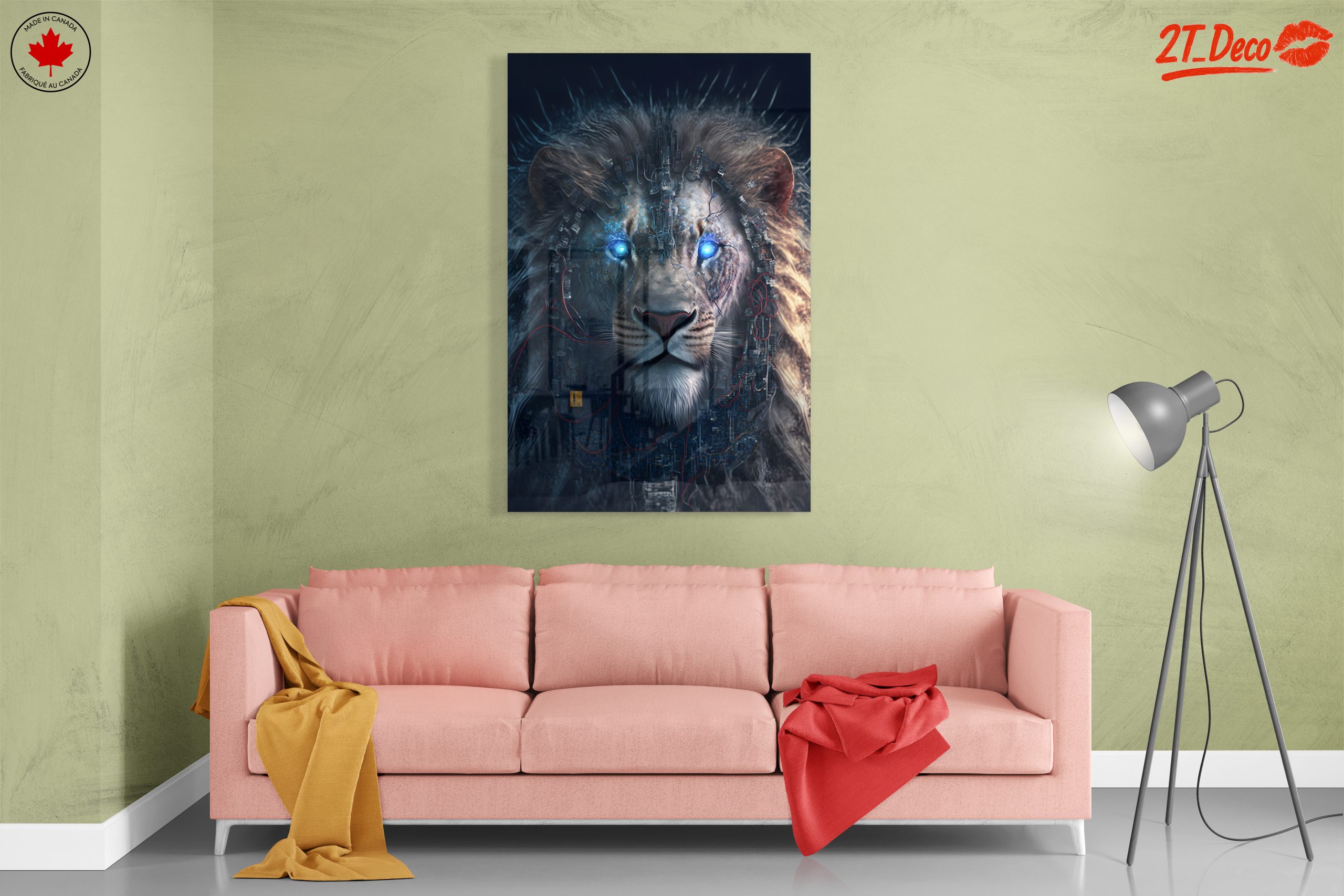 Cybernetic Lion Artwork with Futuristic Elements - Image 7