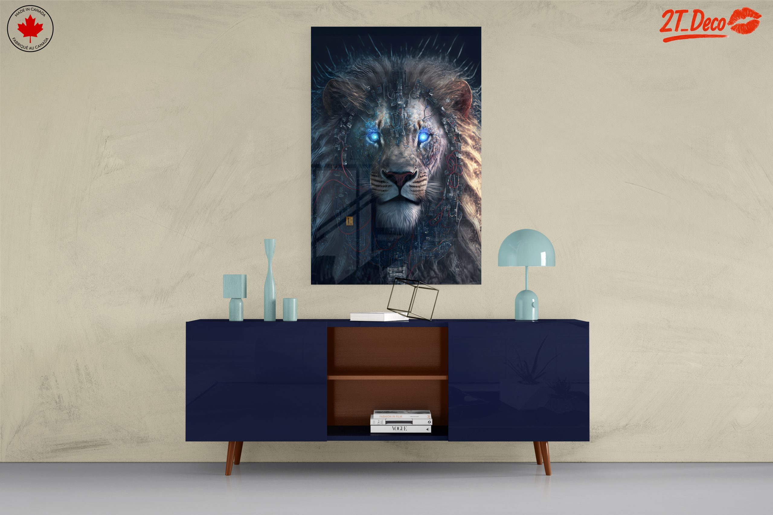 Cybernetic Lion Artwork with Futuristic Elements - Image 8