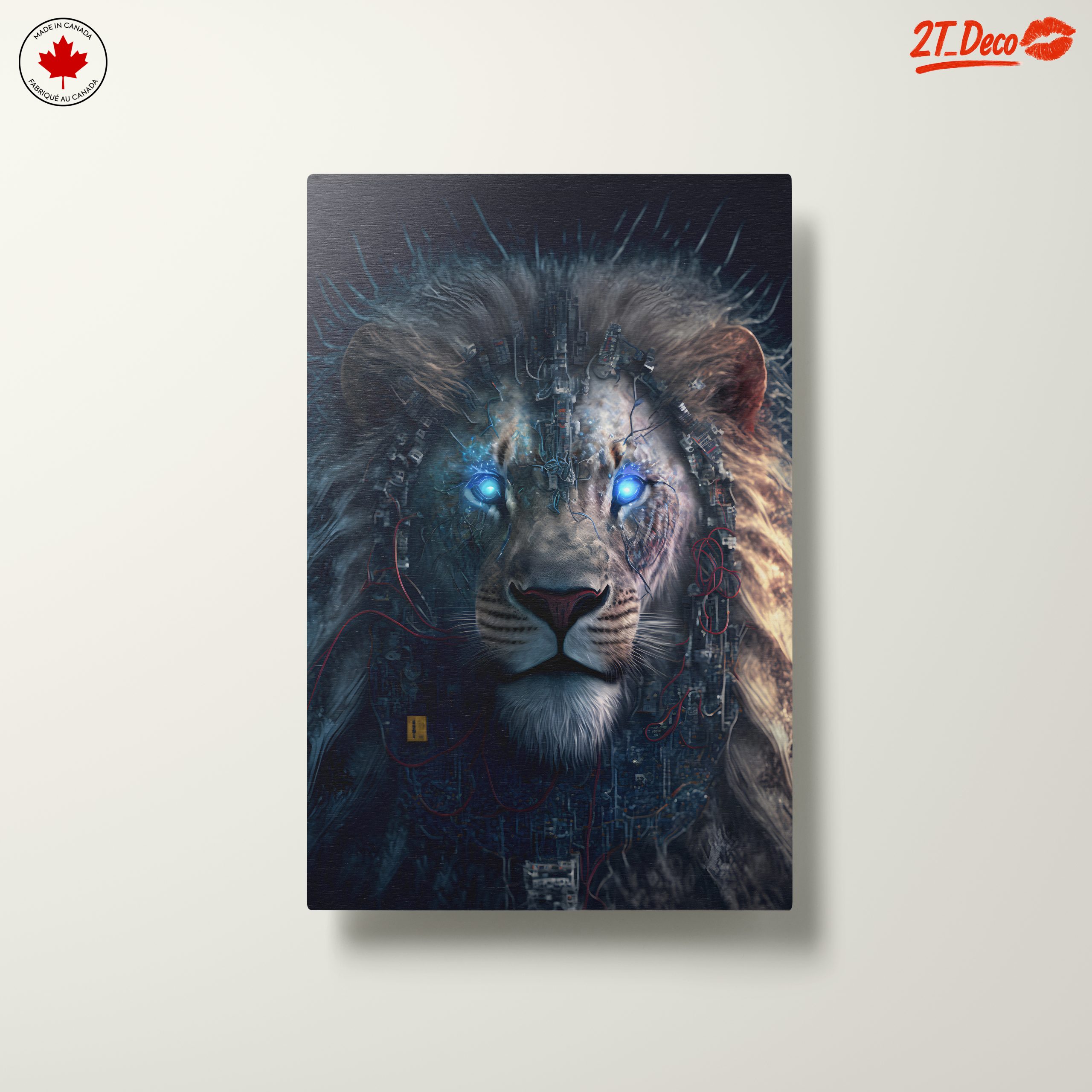Cybernetic Lion Artwork with Futuristic Elements - Image 10