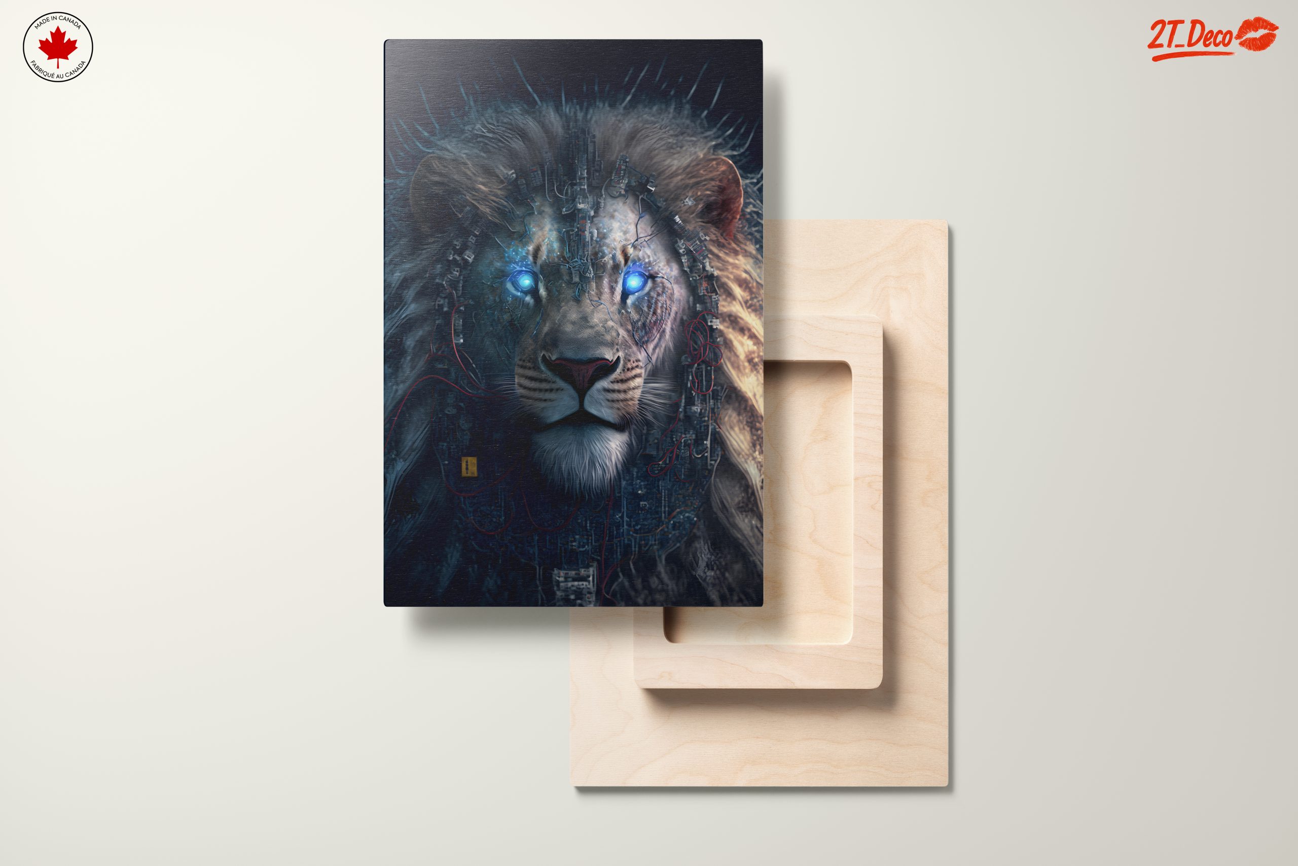 Cybernetic Lion Artwork with Futuristic Elements - Image 11