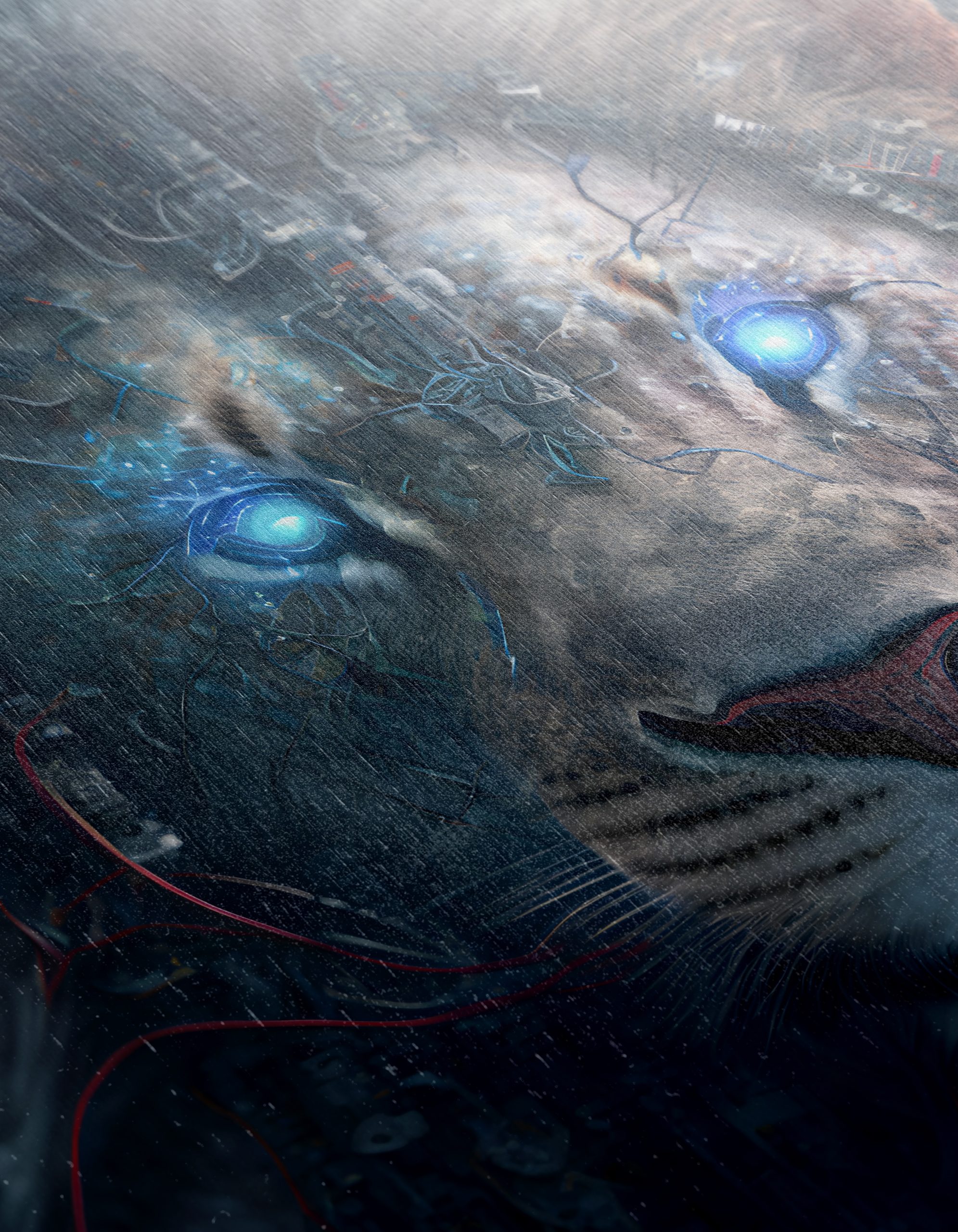 Cybernetic Lion Artwork with Futuristic Elements - Image 12