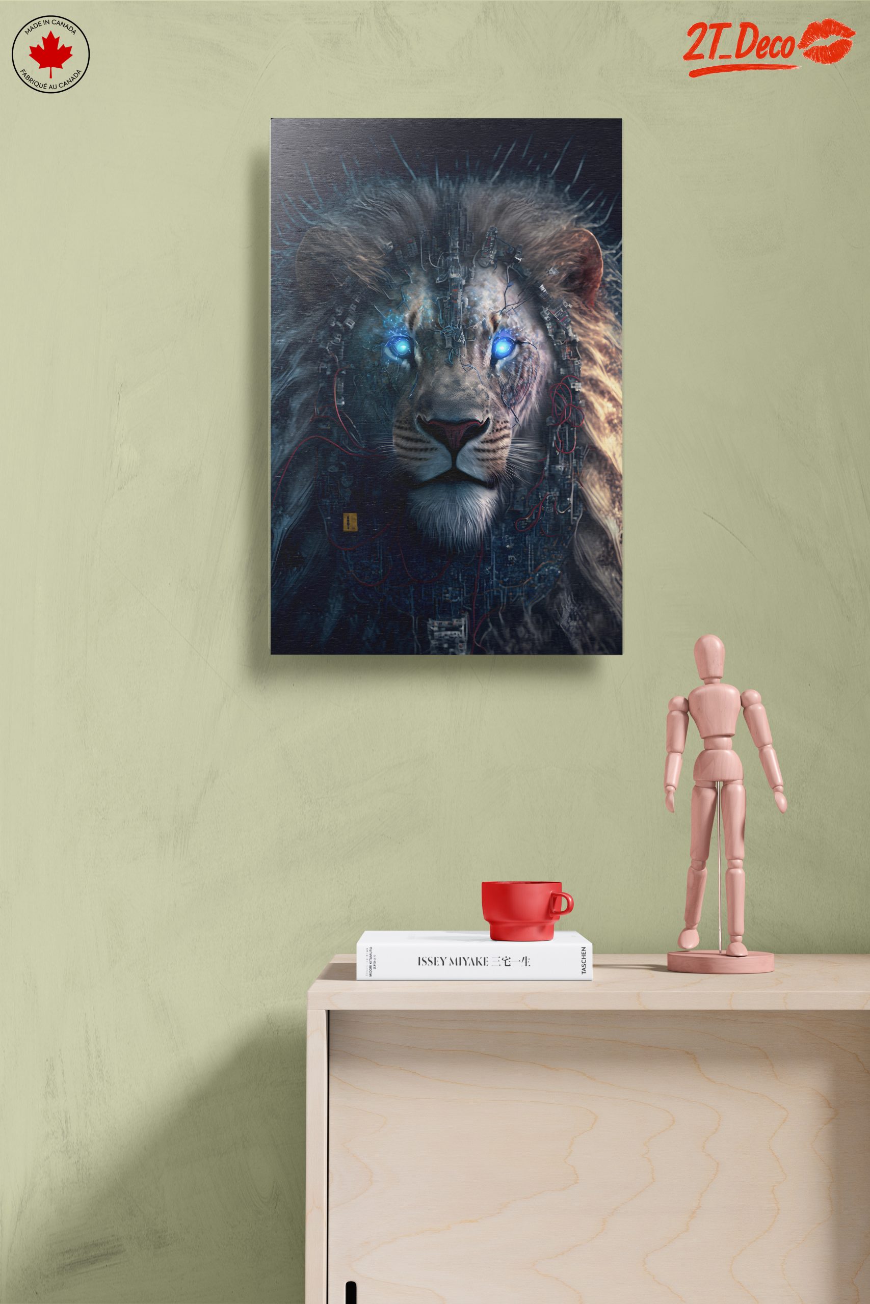 Cybernetic Lion Artwork with Futuristic Elements - Image 14