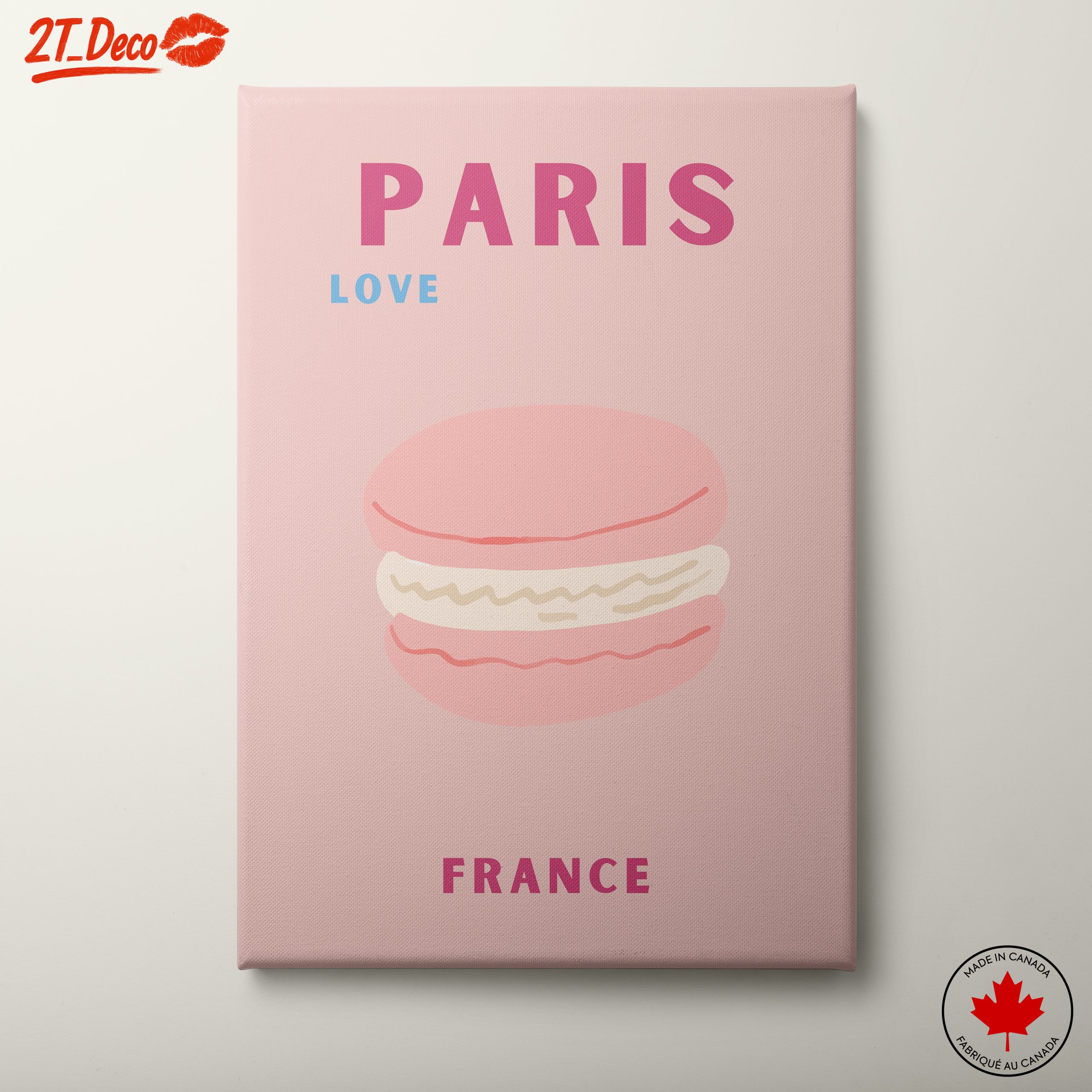 Paris Love Macaron Art