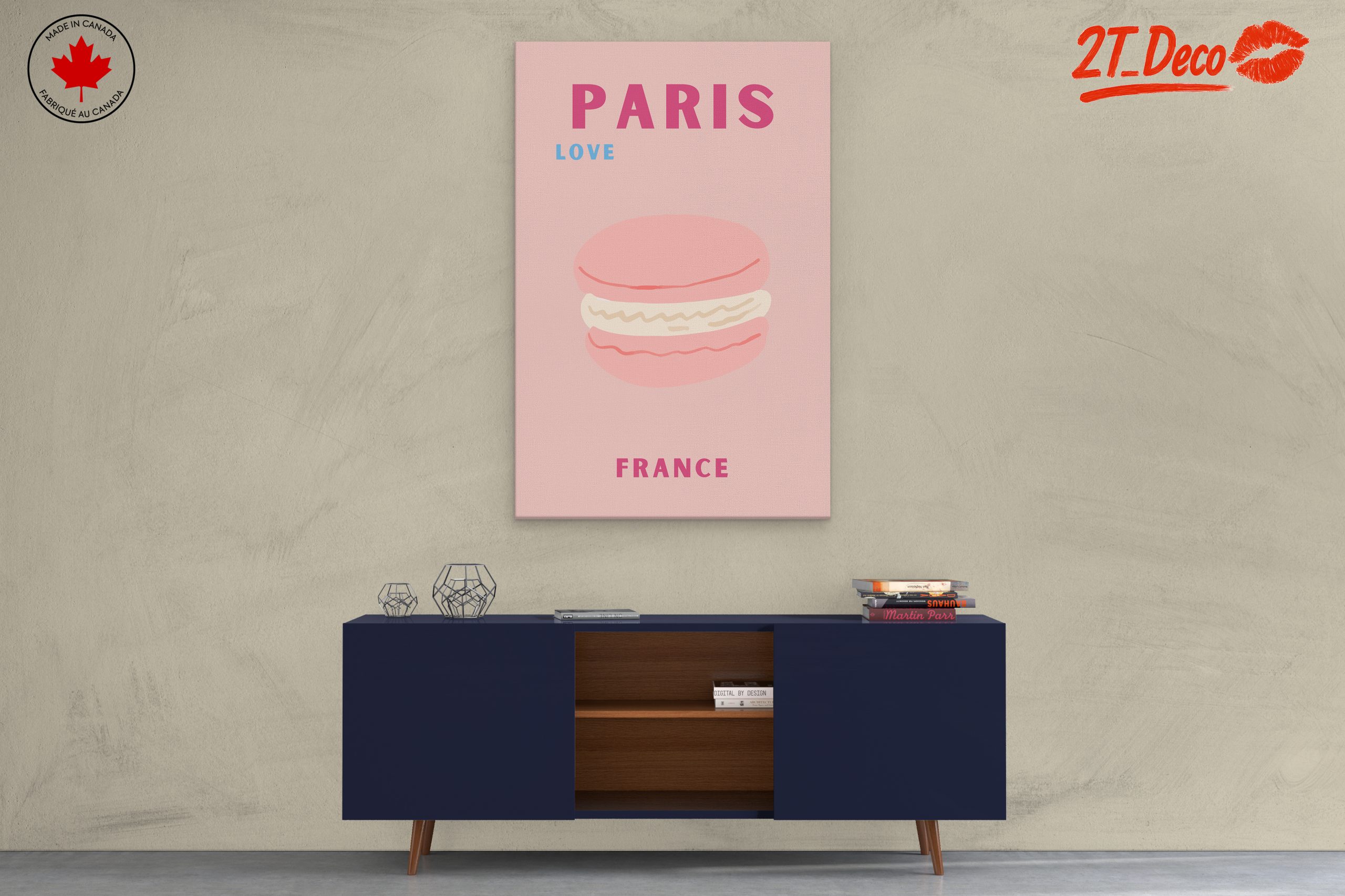 Paris Love Macaron Art - Image 3