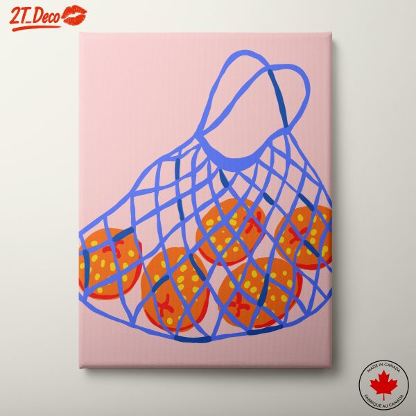 Colorful Abstract Food Art in a Net