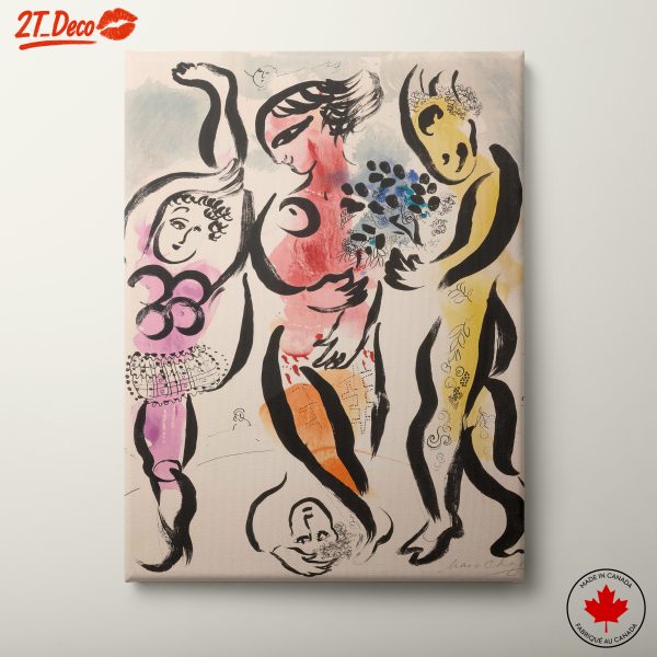 Abstract Contemporary Figure Art with Bold Colors