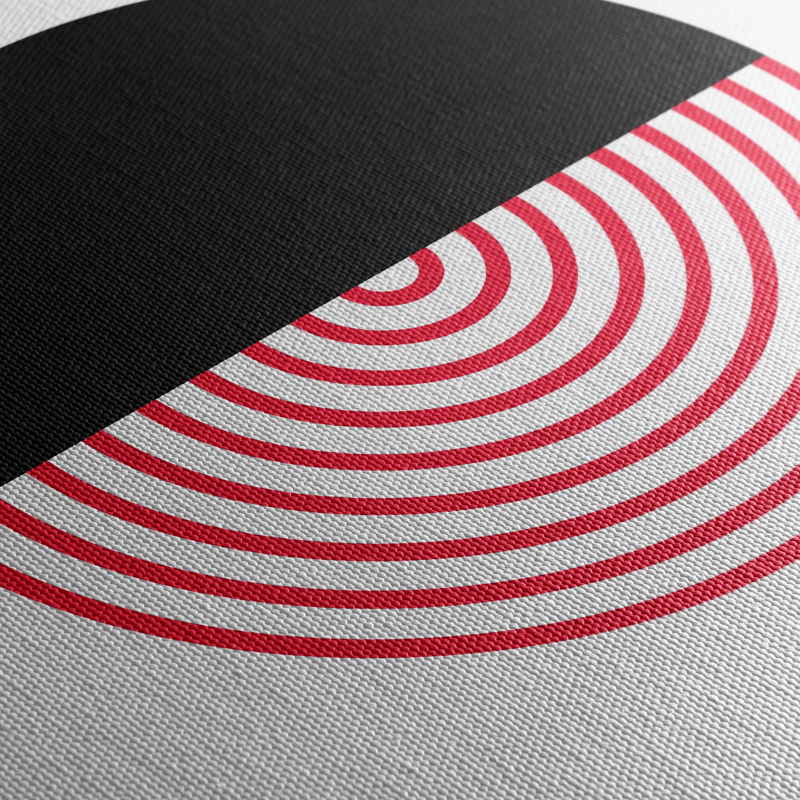 Geometric Black and Red Abstract Artwork - Image 5