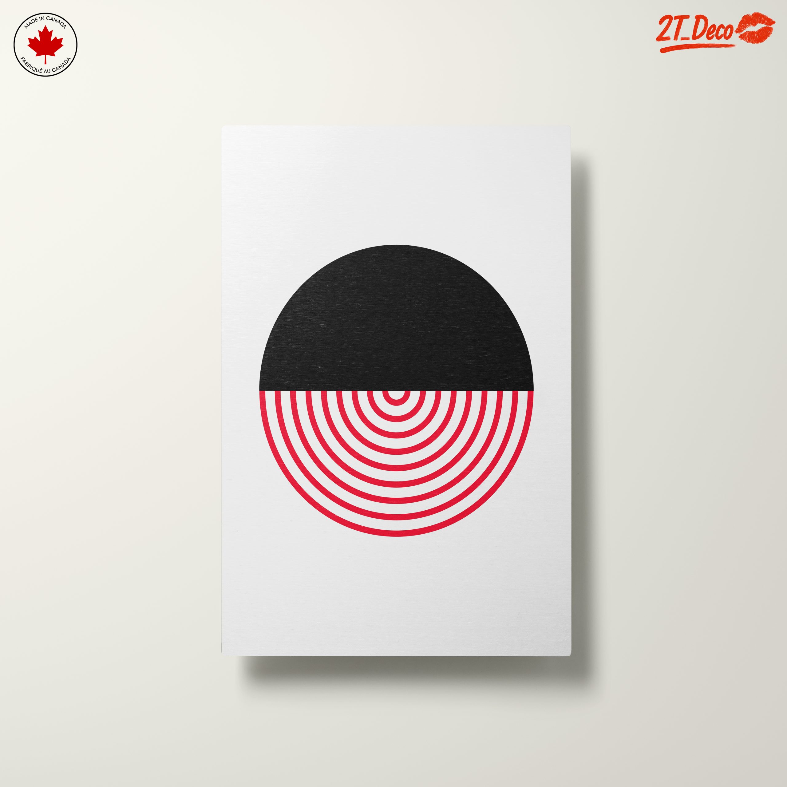 Geometric Black and Red Abstract Artwork - Image 10