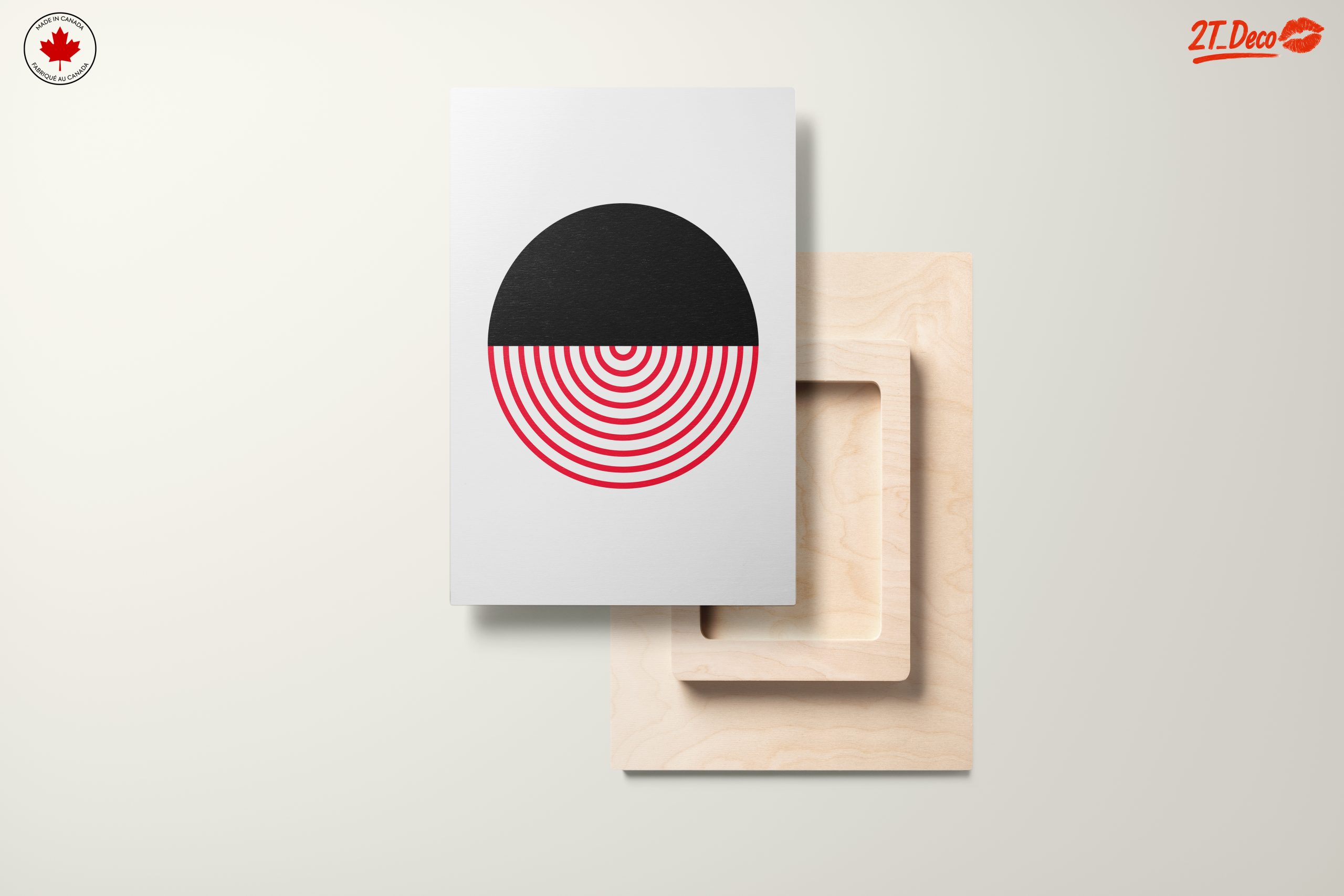 Geometric Black and Red Abstract Artwork - Image 11