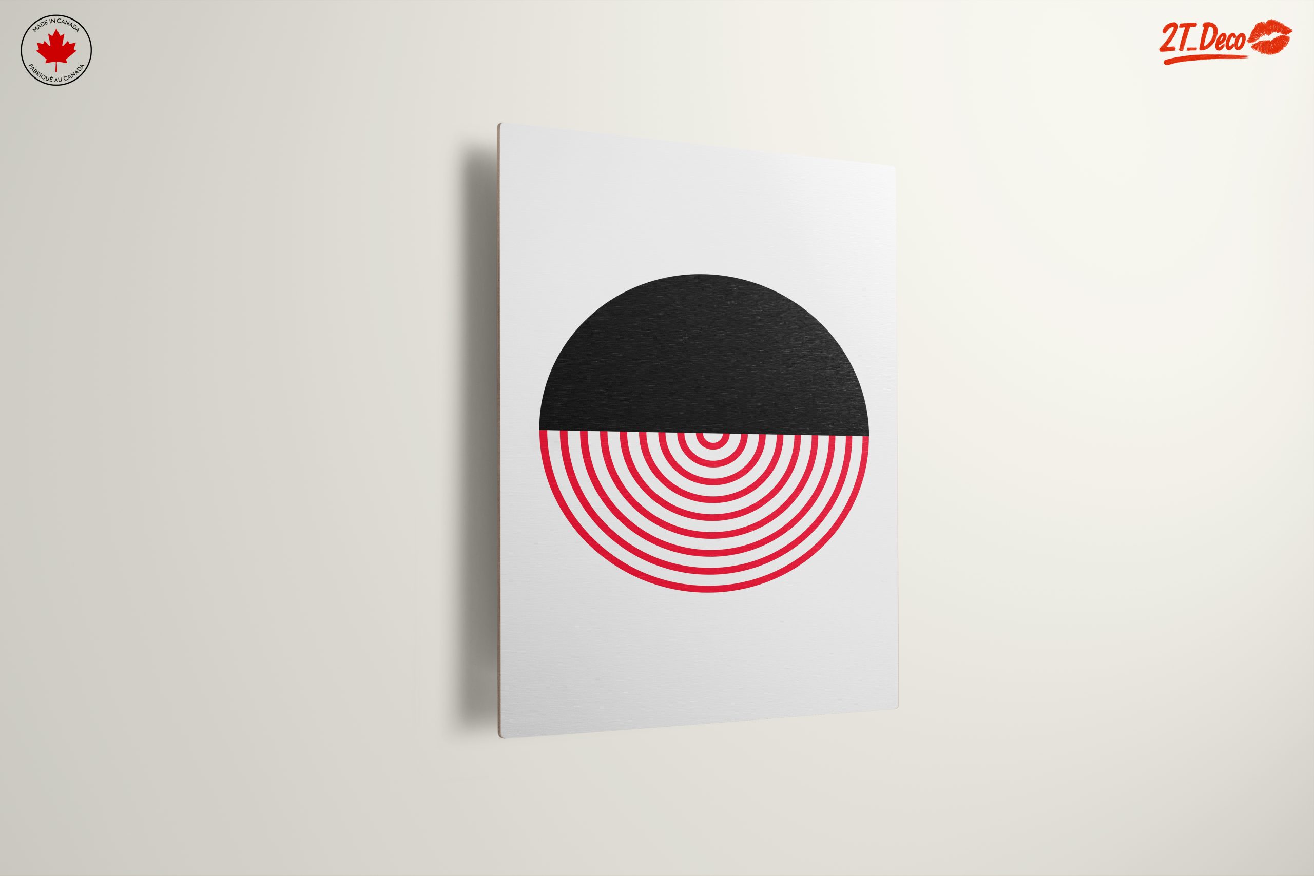 Geometric Black and Red Abstract Artwork - Image 13