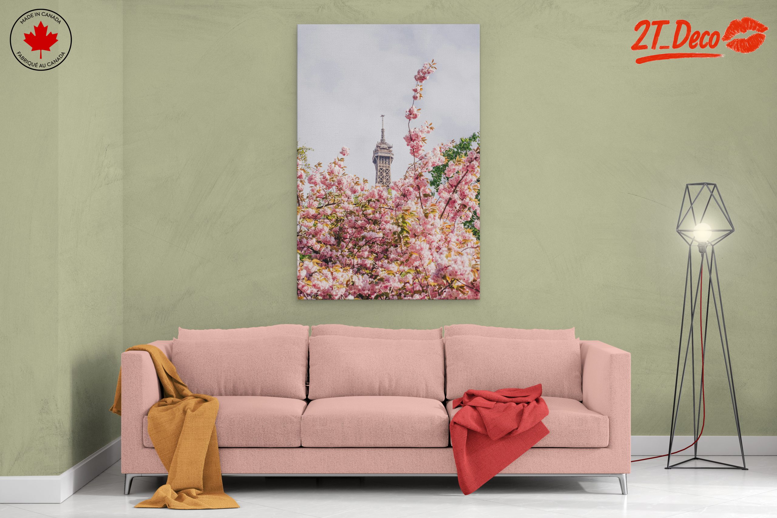 Eiffel Tower Blooming Cherry Blossom Artwork - Image 2
