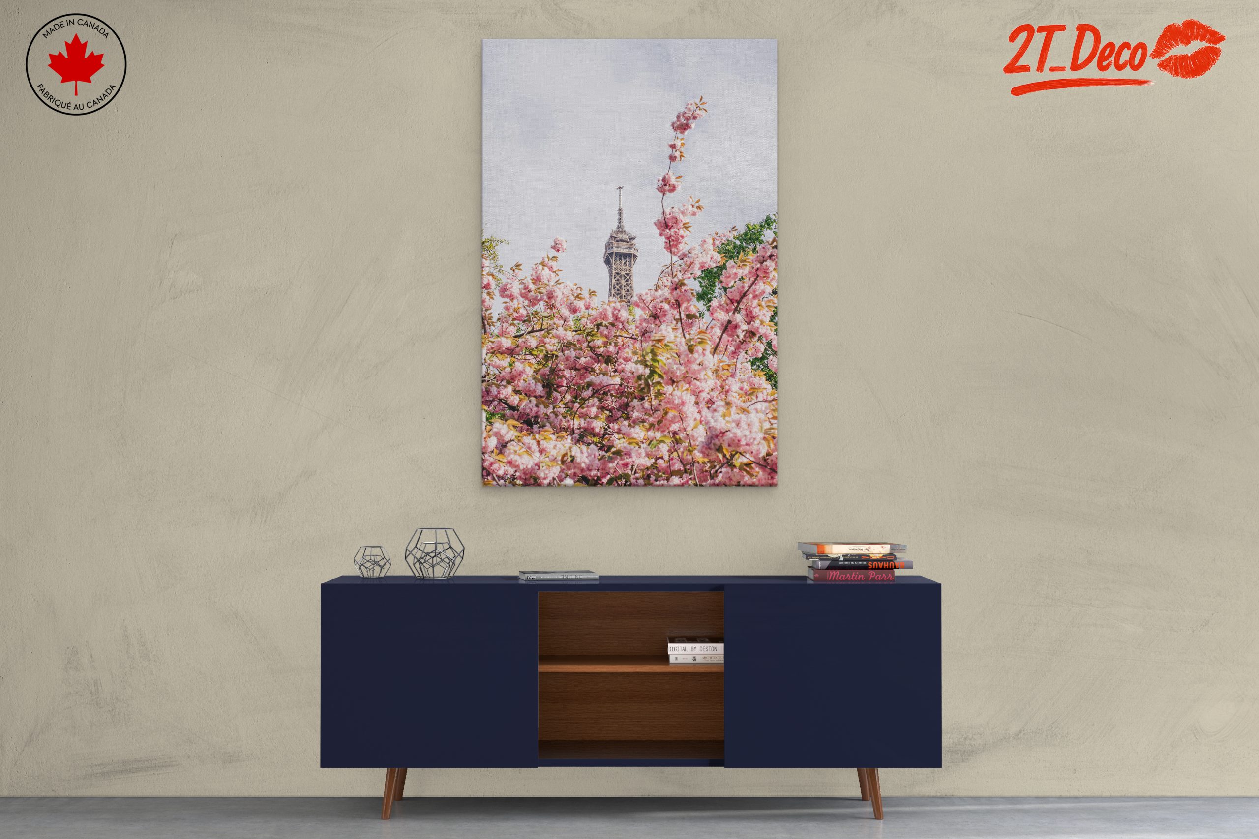 Eiffel Tower Blooming Cherry Blossom Artwork - Image 3