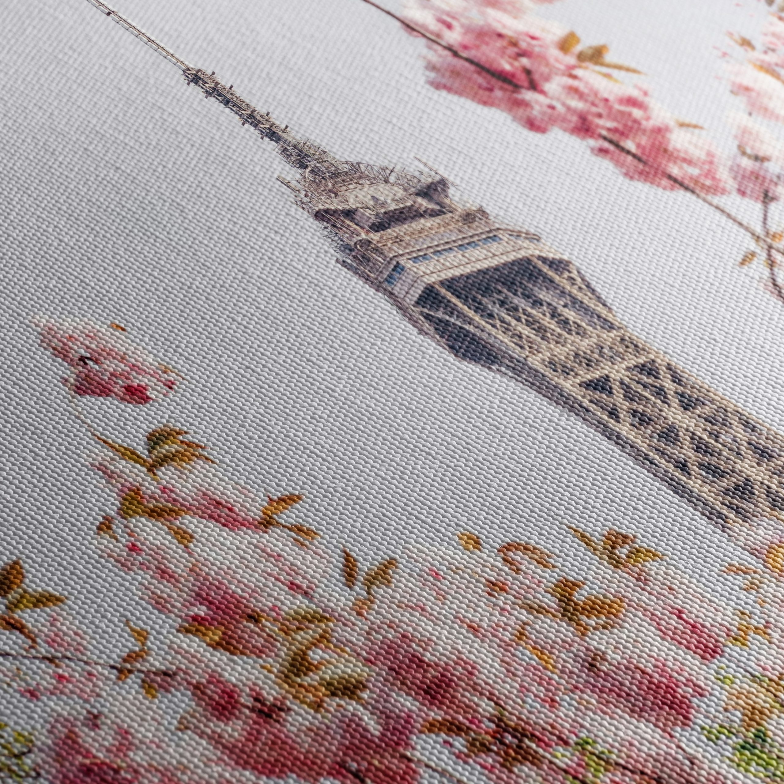 Eiffel Tower Blooming Cherry Blossom Artwork - Image 5