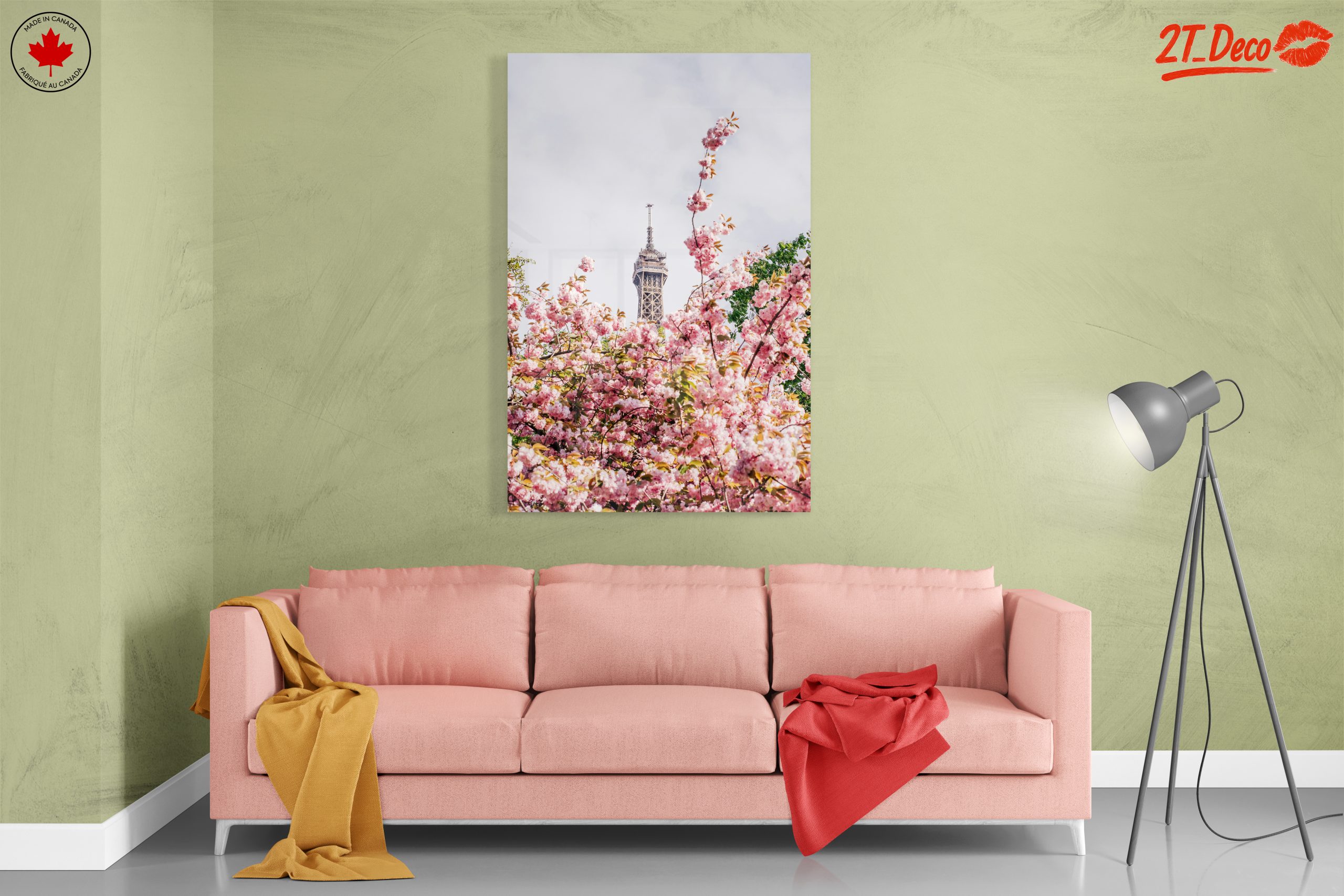 Eiffel Tower Blooming Cherry Blossom Artwork - Image 7
