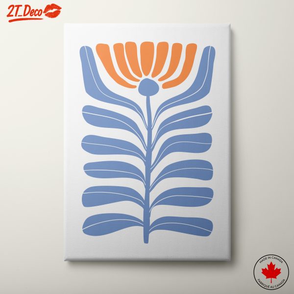 Stylized Flower with Leaves Art