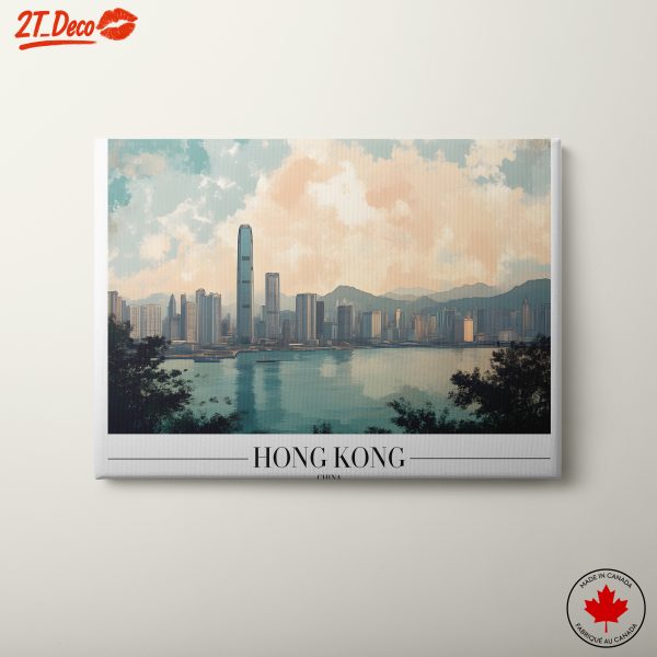 Stylish Hong Kong Cityscape Art