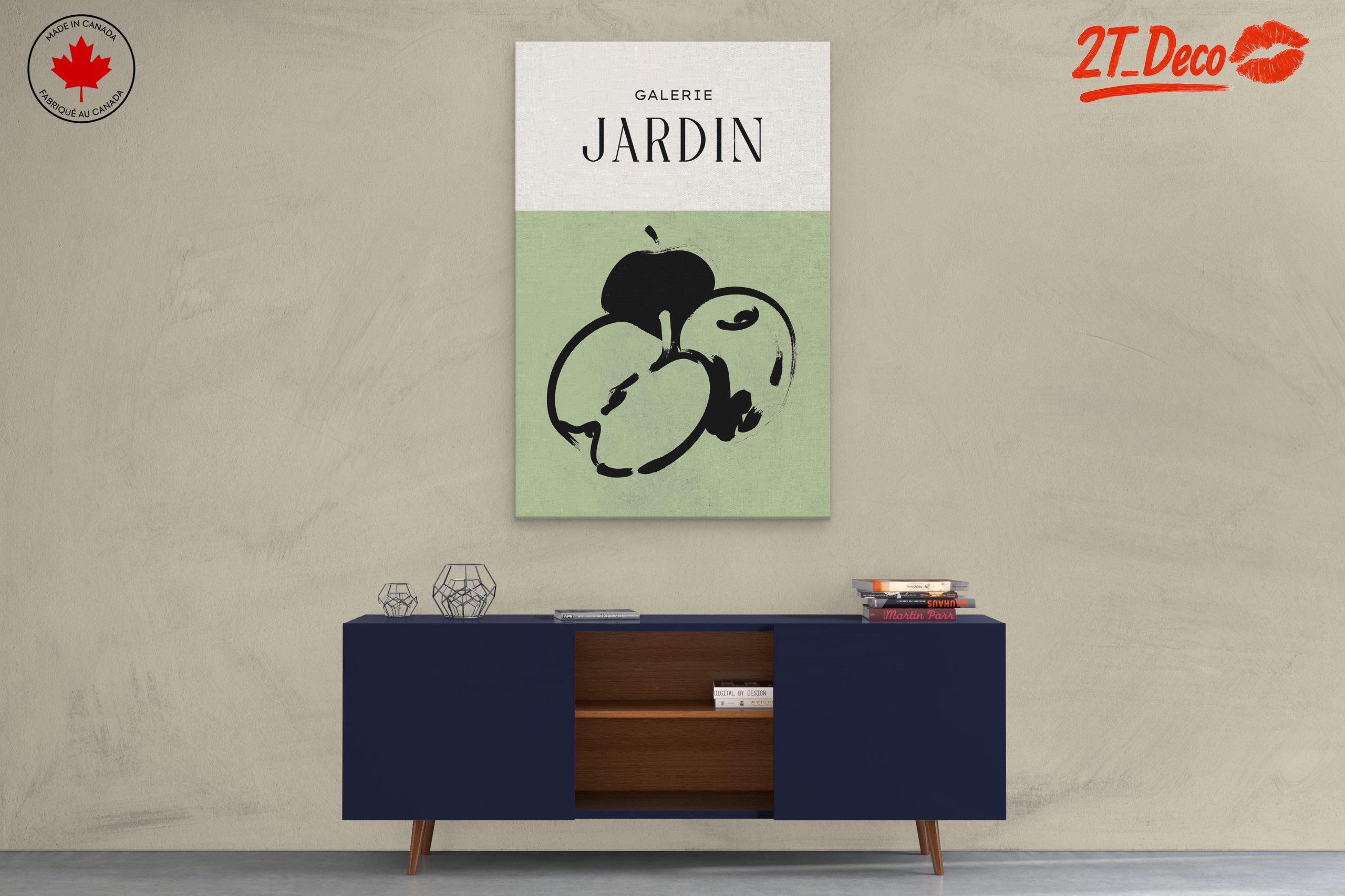 Stylized Abstract Apple Artwork - Image 3