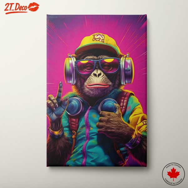 Vibrant Playful Monkey Art