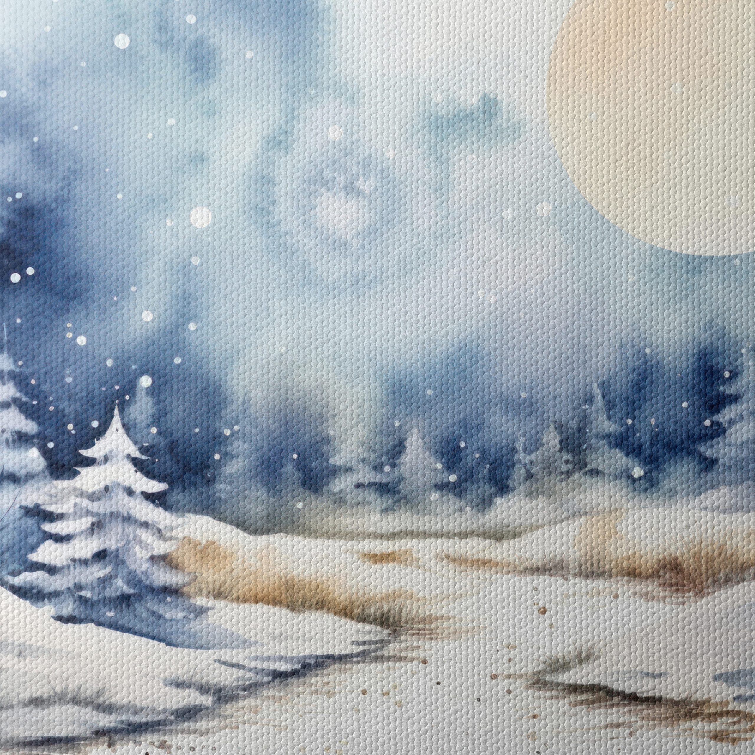 Serene Winter Landscape with Moonlight - Image 4