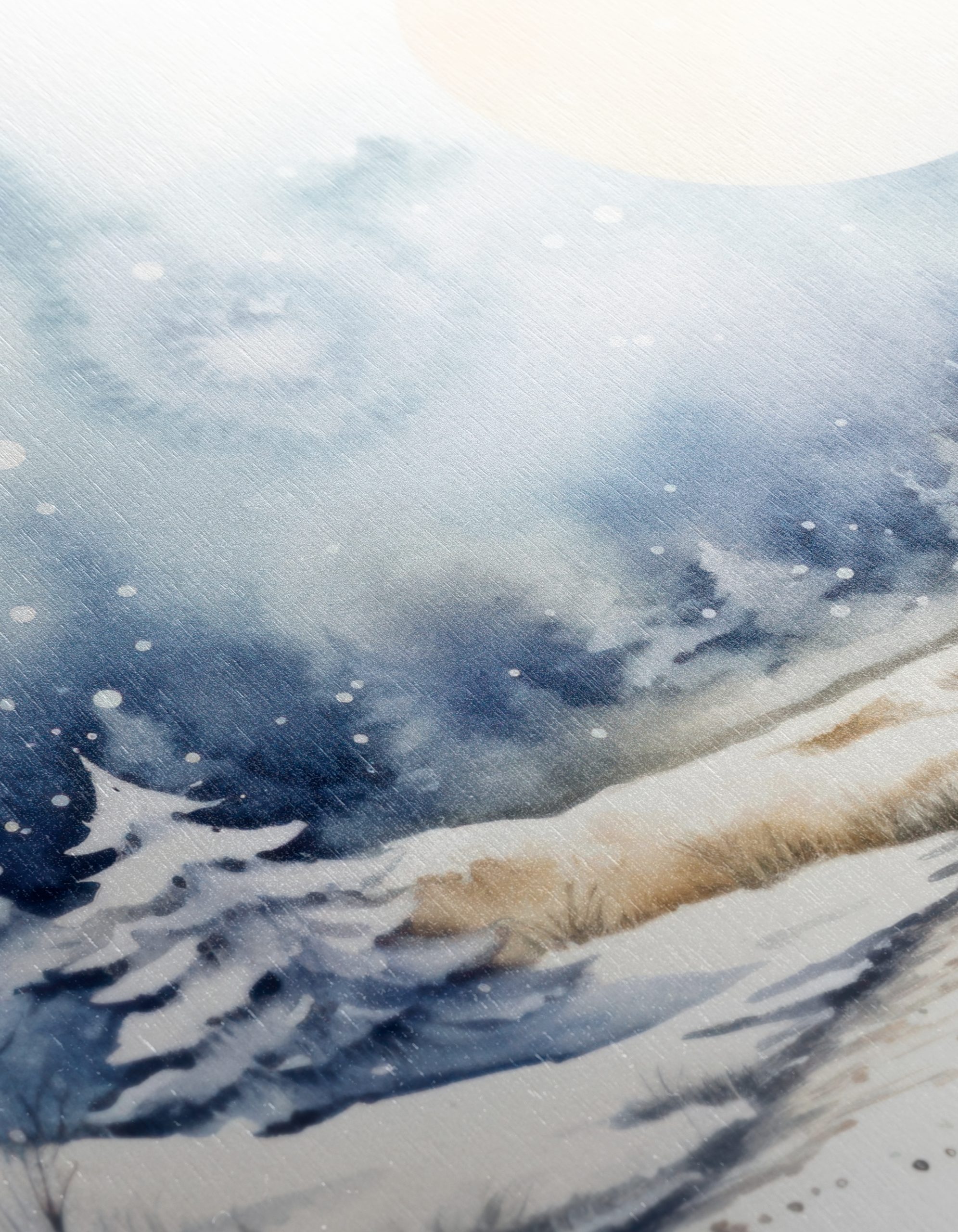 Serene Winter Landscape with Moonlight - Image 12