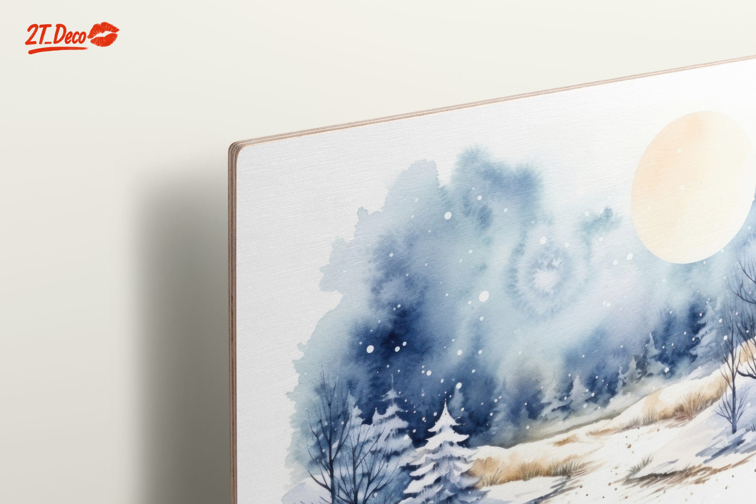 Serene Winter Landscape with Moonlight - Image 15
