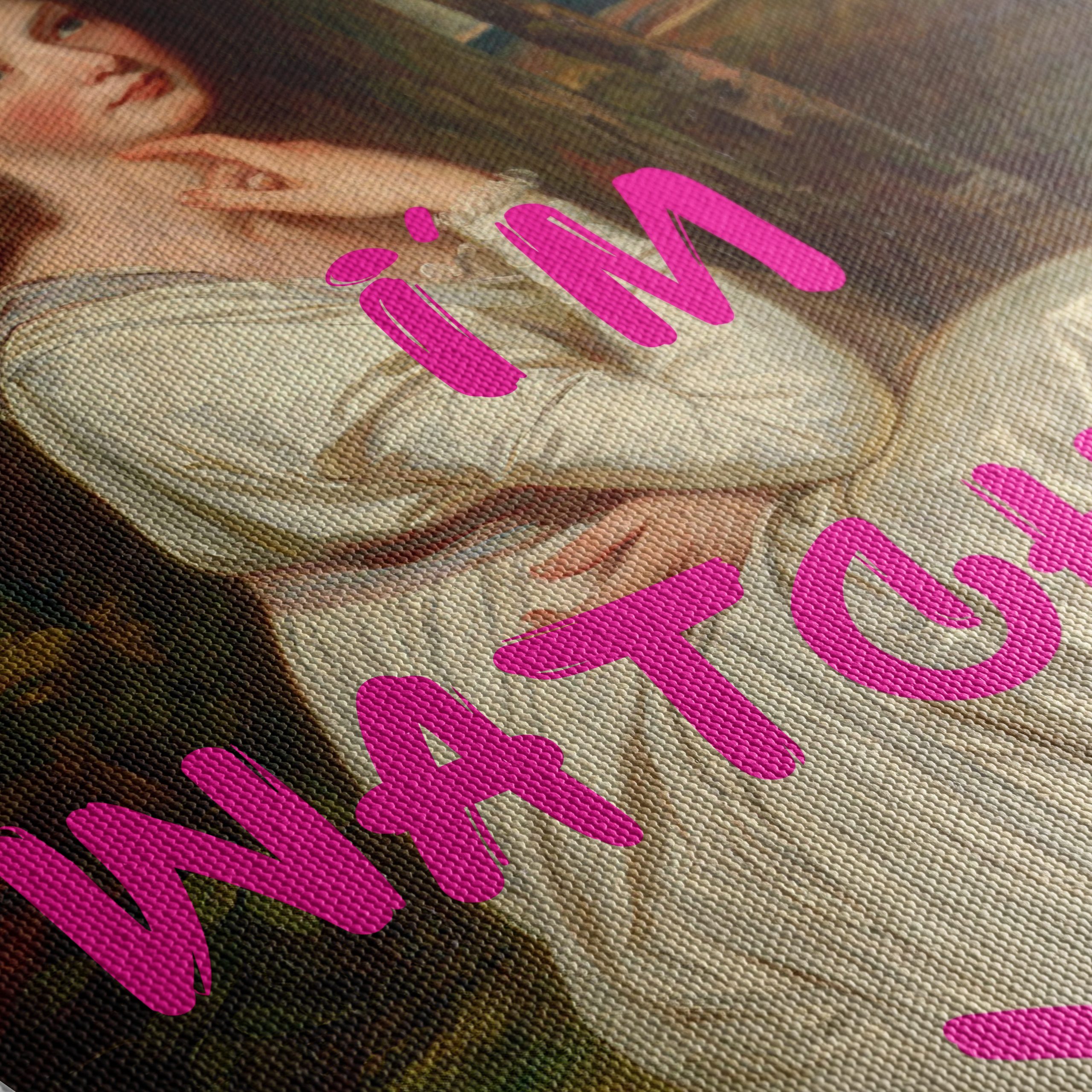 Modern Female Portrait with Playful Text - Image 5