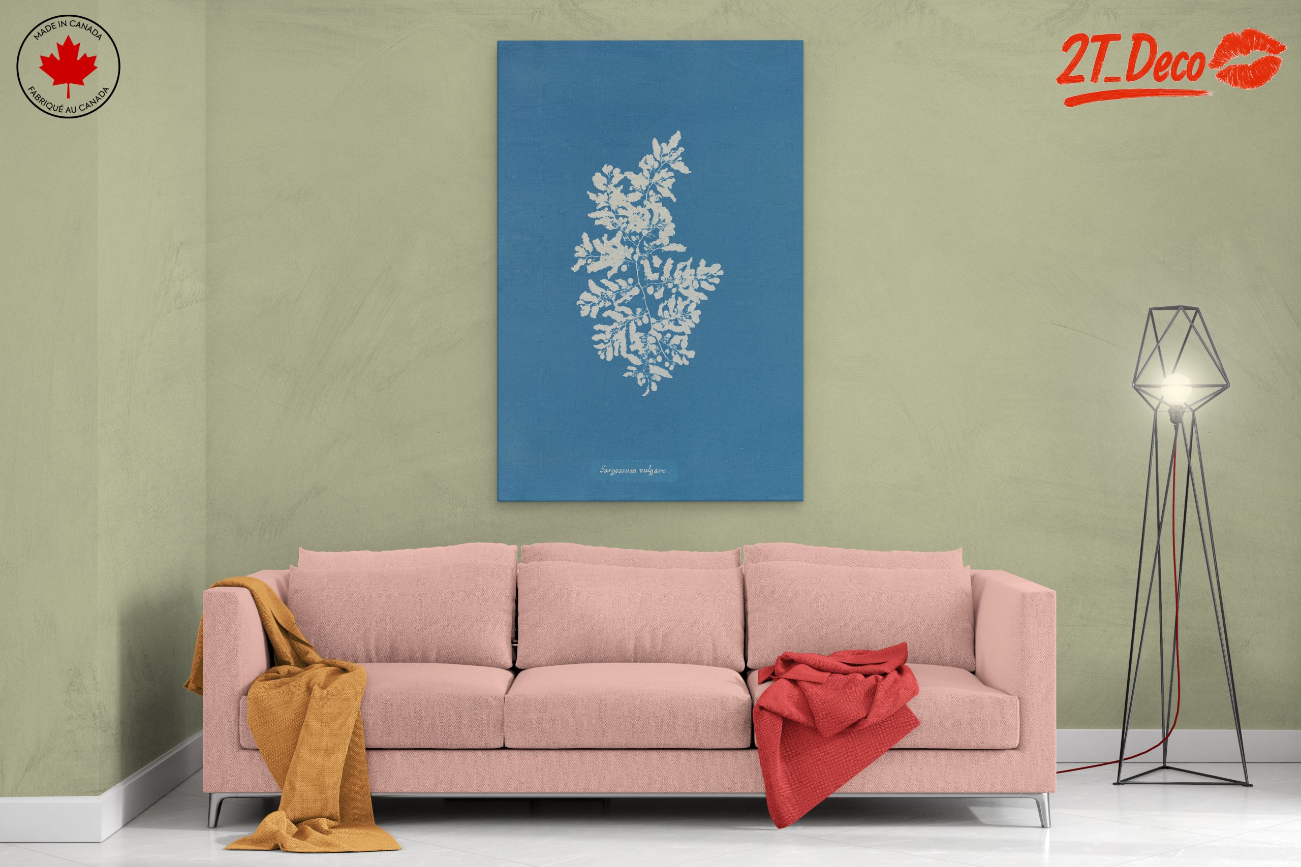 Elegant Botanical Art in Blue - Image 2
