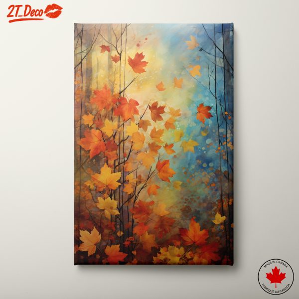 Autumn Leaves in a Serene Landscape