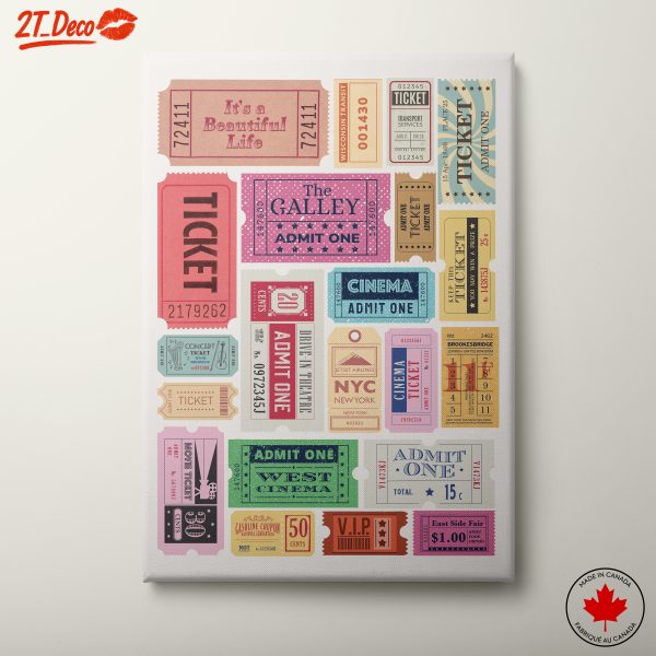 Whimsical Doodle Art of Vintage Tickets