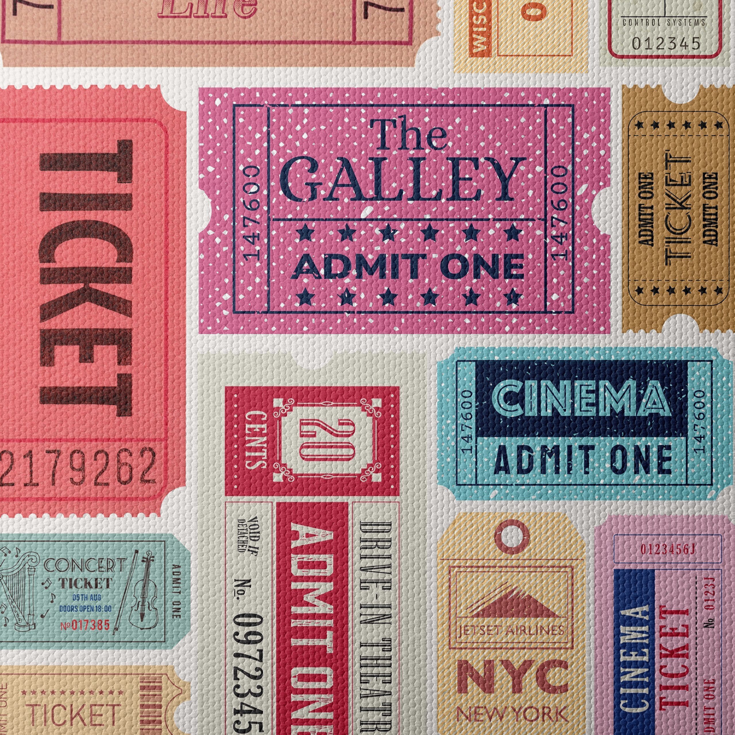 Whimsical Doodle Art of Vintage Tickets - Image 4