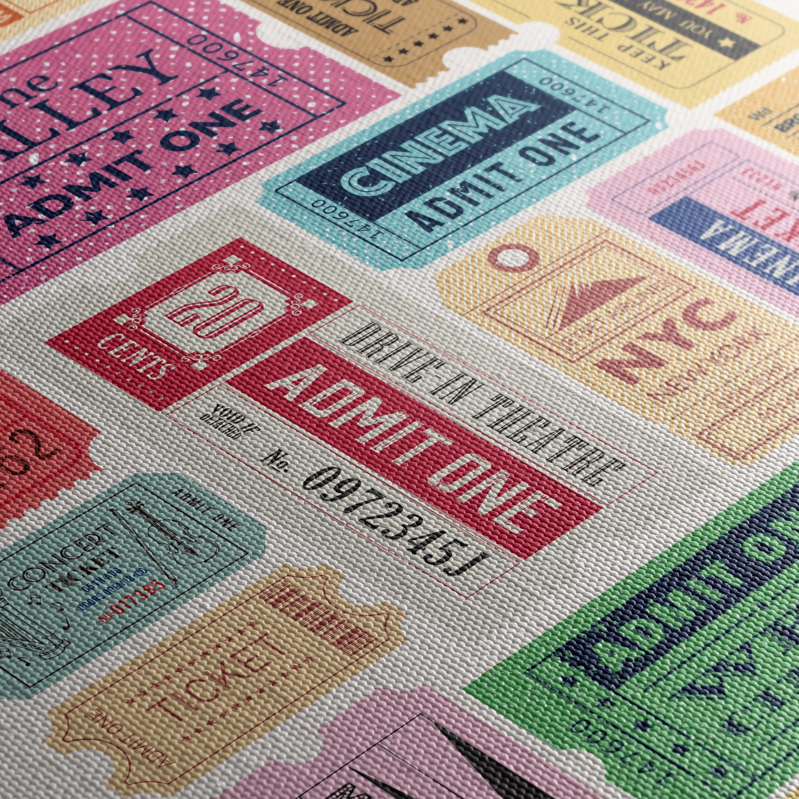 Whimsical Doodle Art of Vintage Tickets - Image 5