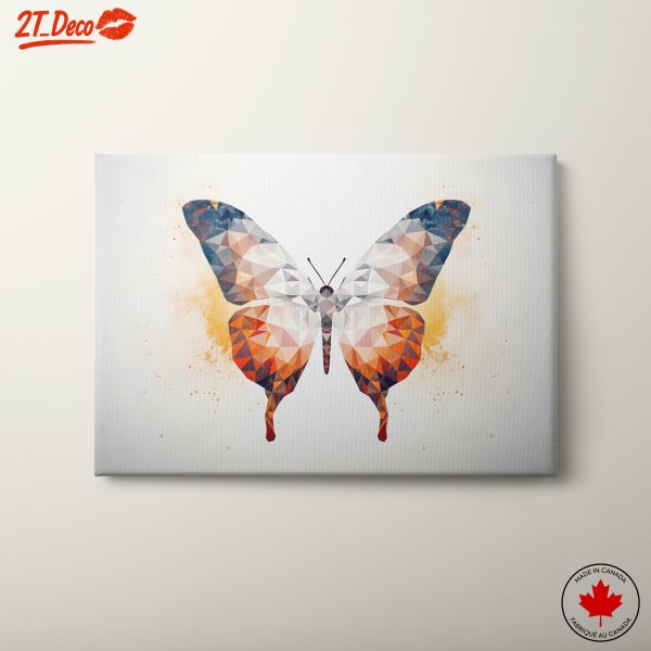 Geometric Butterfly Art with Vibrant Colors