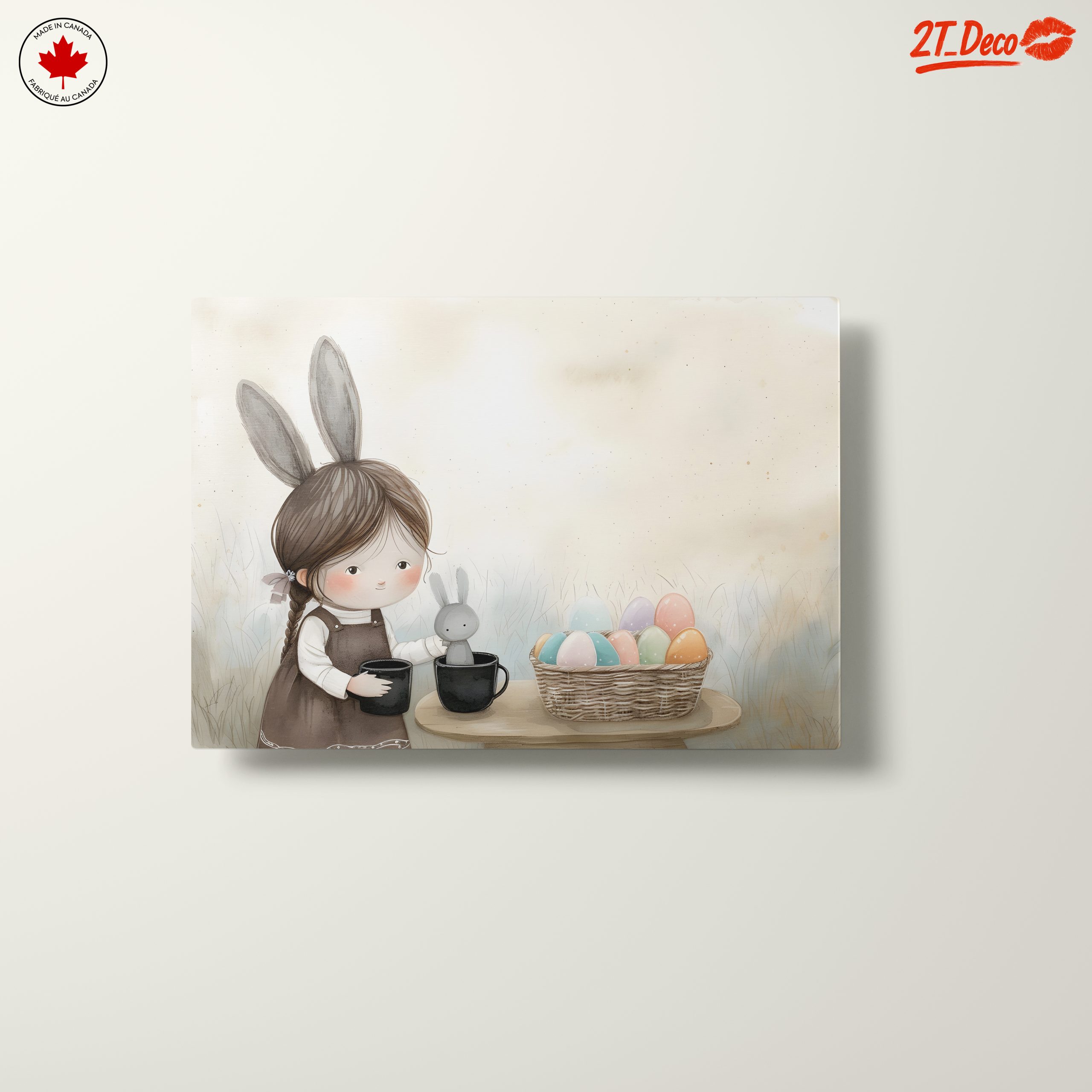 Whimsical Bunny Girl with Colorful Eggs - Image 10
