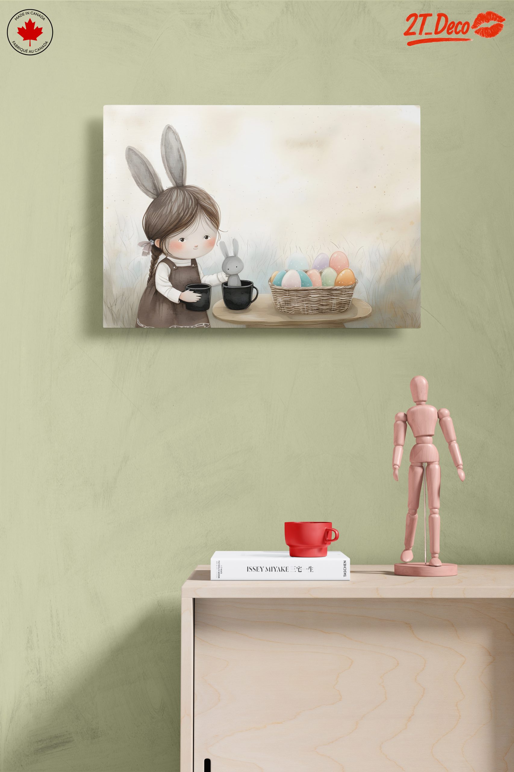 Whimsical Bunny Girl with Colorful Eggs - Image 14