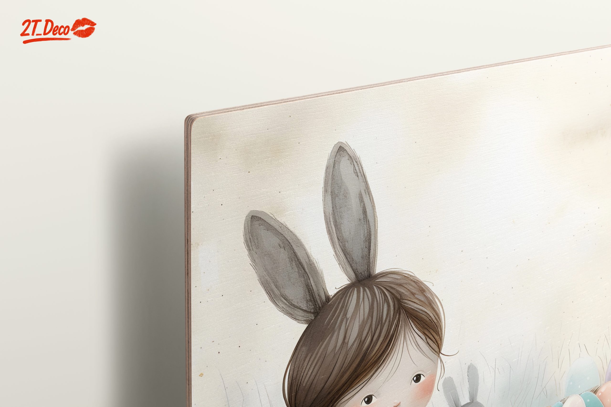 Whimsical Bunny Girl with Colorful Eggs - Image 15
