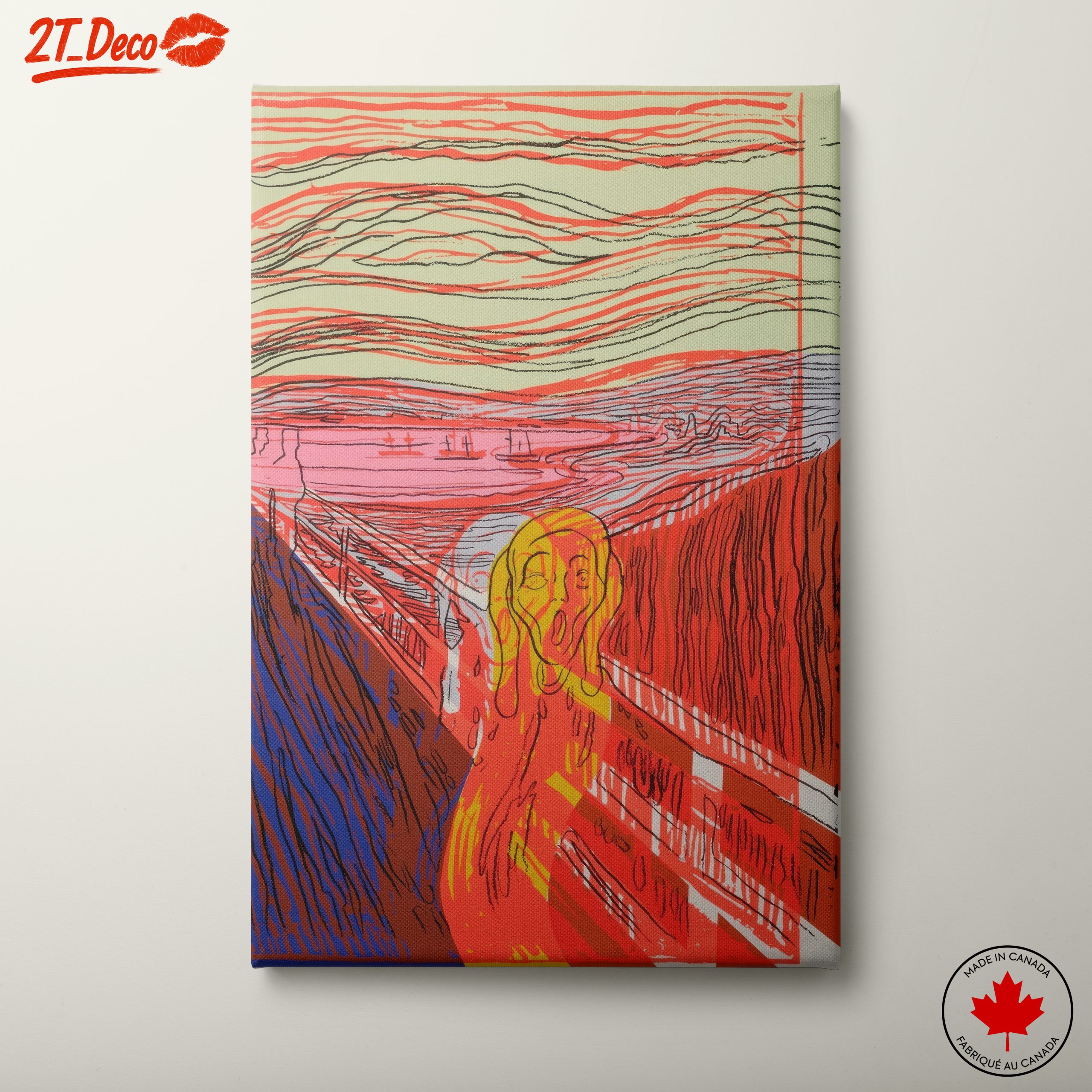 Modern Interpretation of The Scream in Vibrant Colors