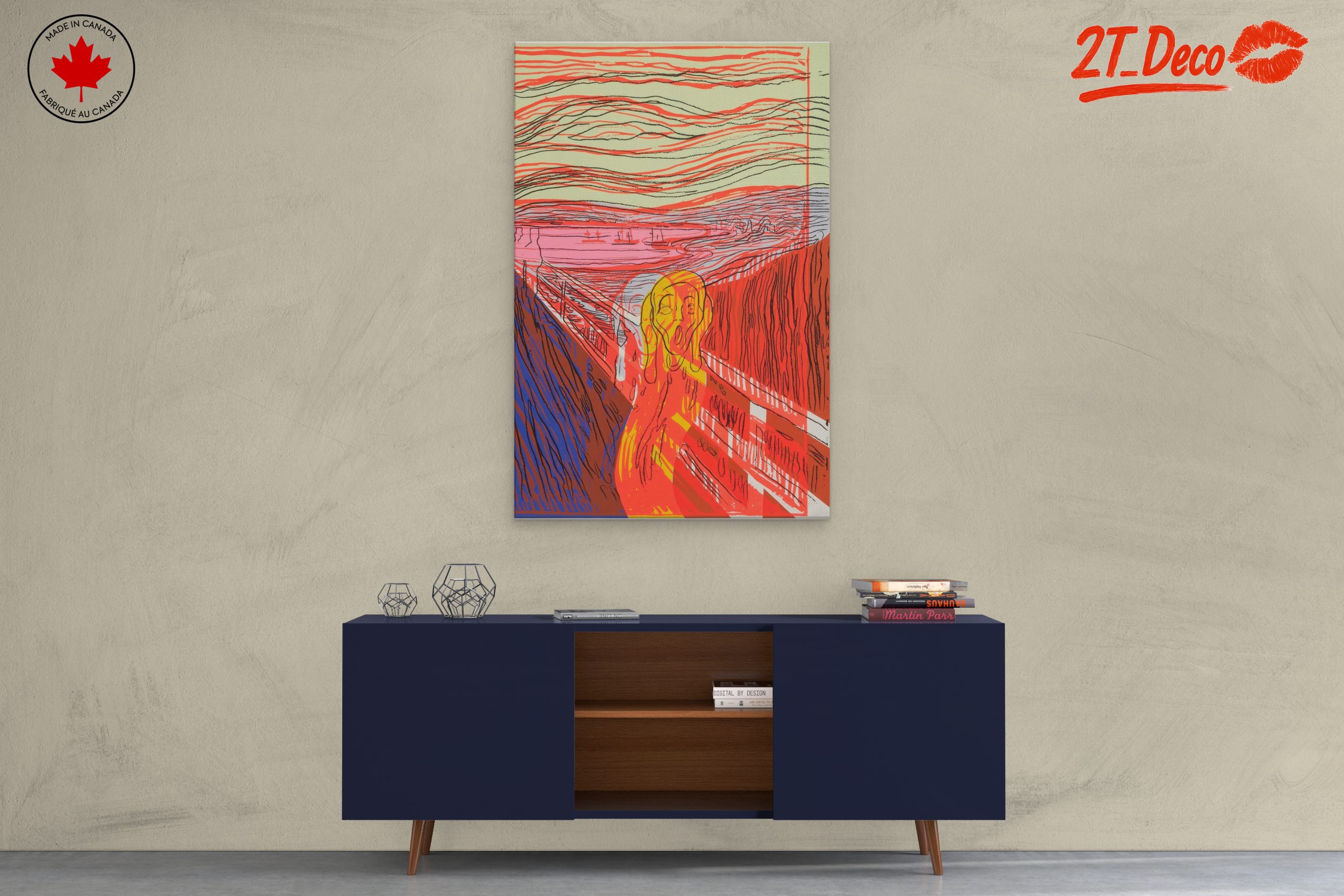 Modern Interpretation of The Scream in Vibrant Colors - Image 3