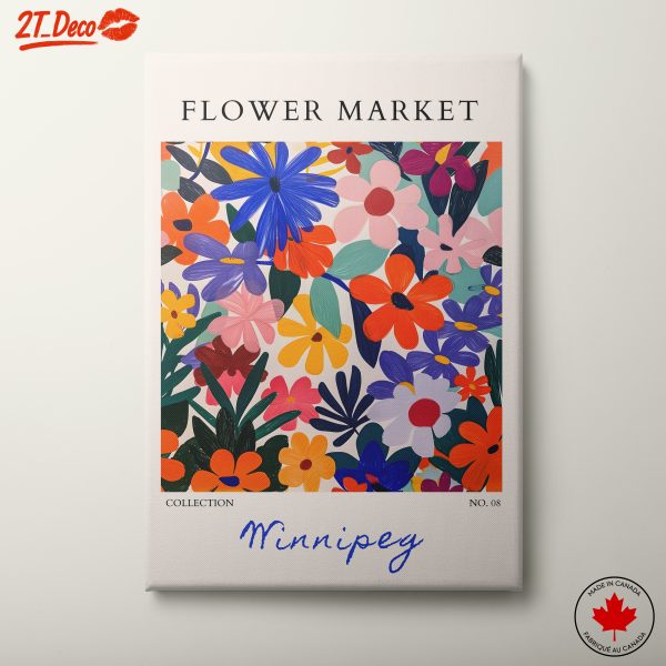 Vibrant Floral Market Art in Winnipeg