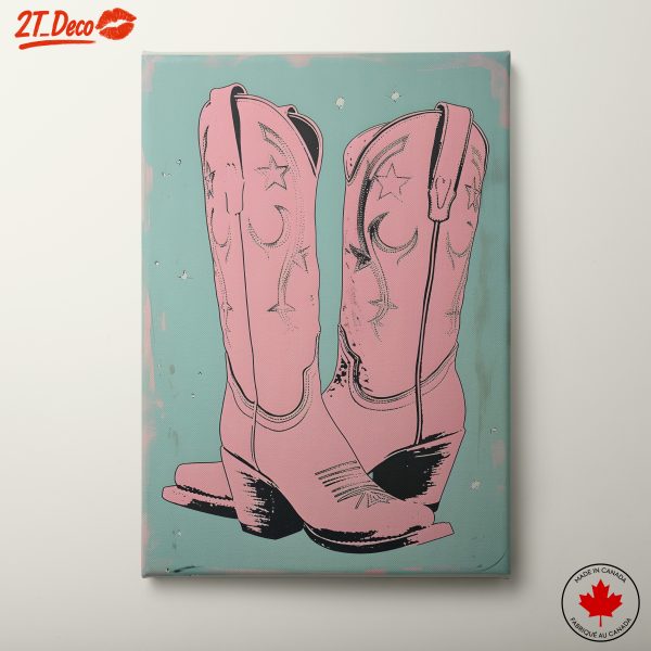 Stylish Cowboy Boots Art