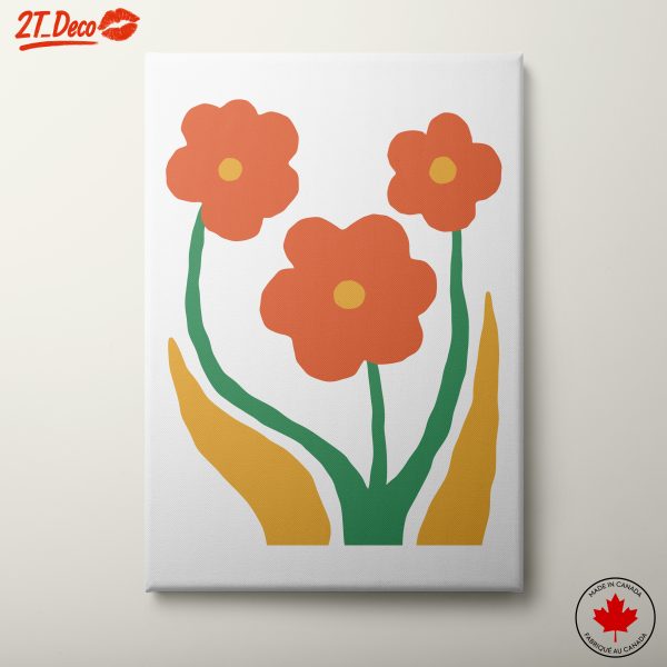 Stylized Floral Arrangement with Bright Colors