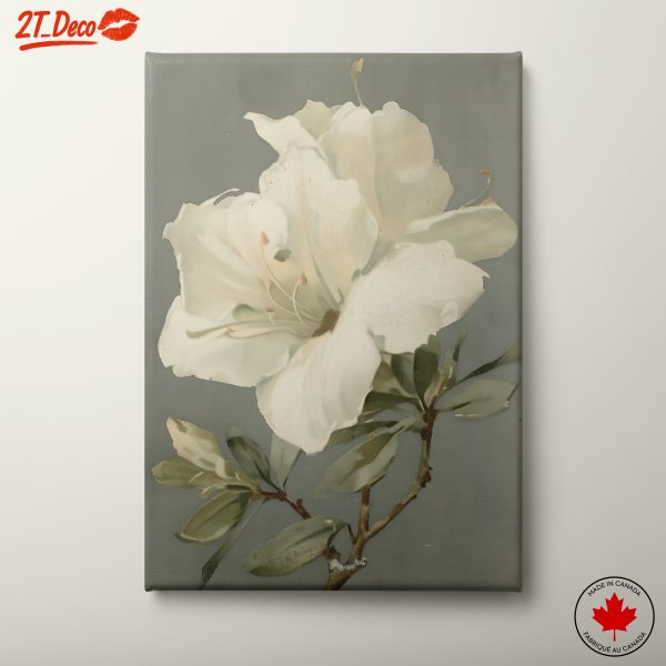 Elegant White Floral Arrangement Art