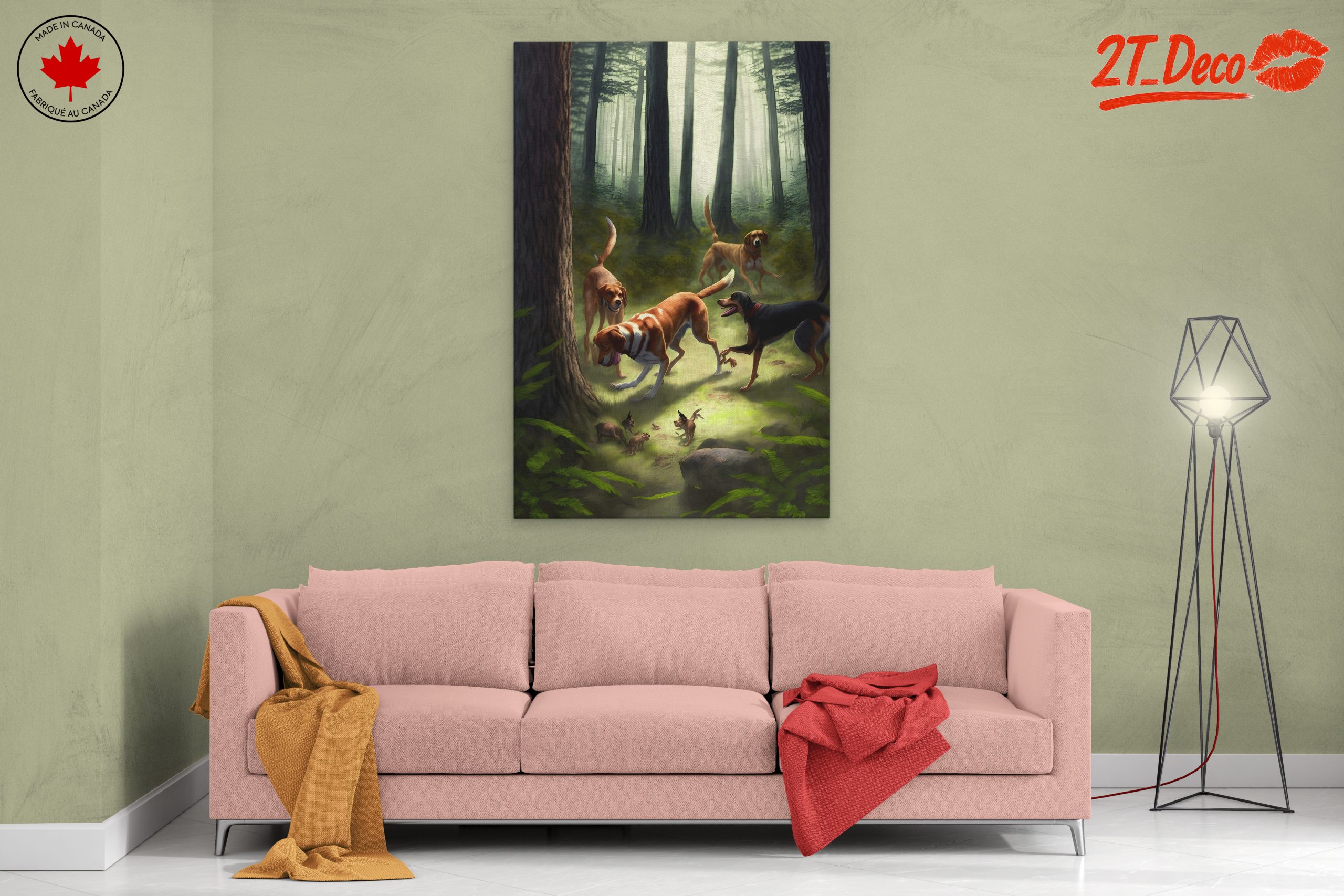 Playful Dogs in a Forest Setting - Image 2