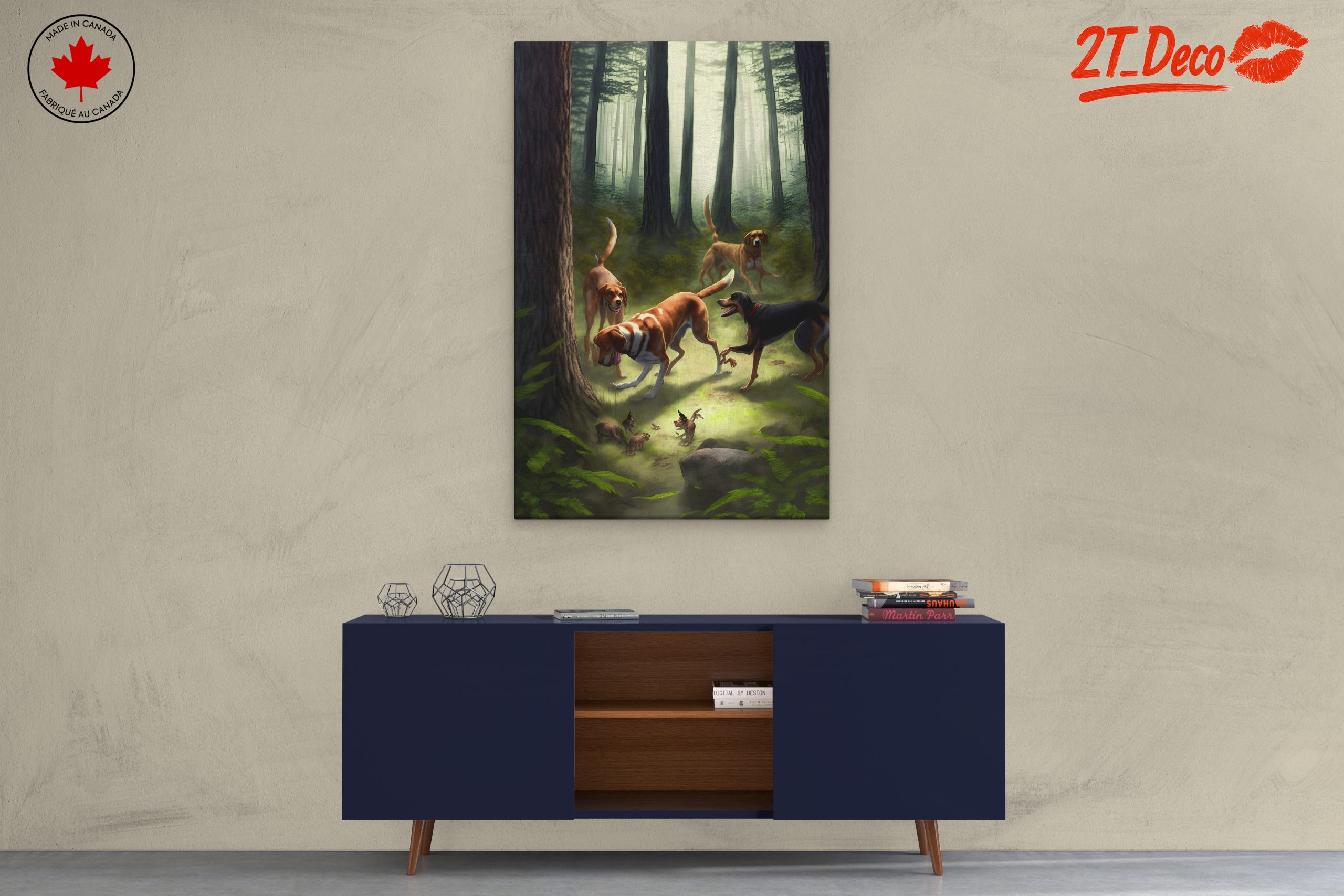 Playful Dogs in a Forest Setting - Image 3